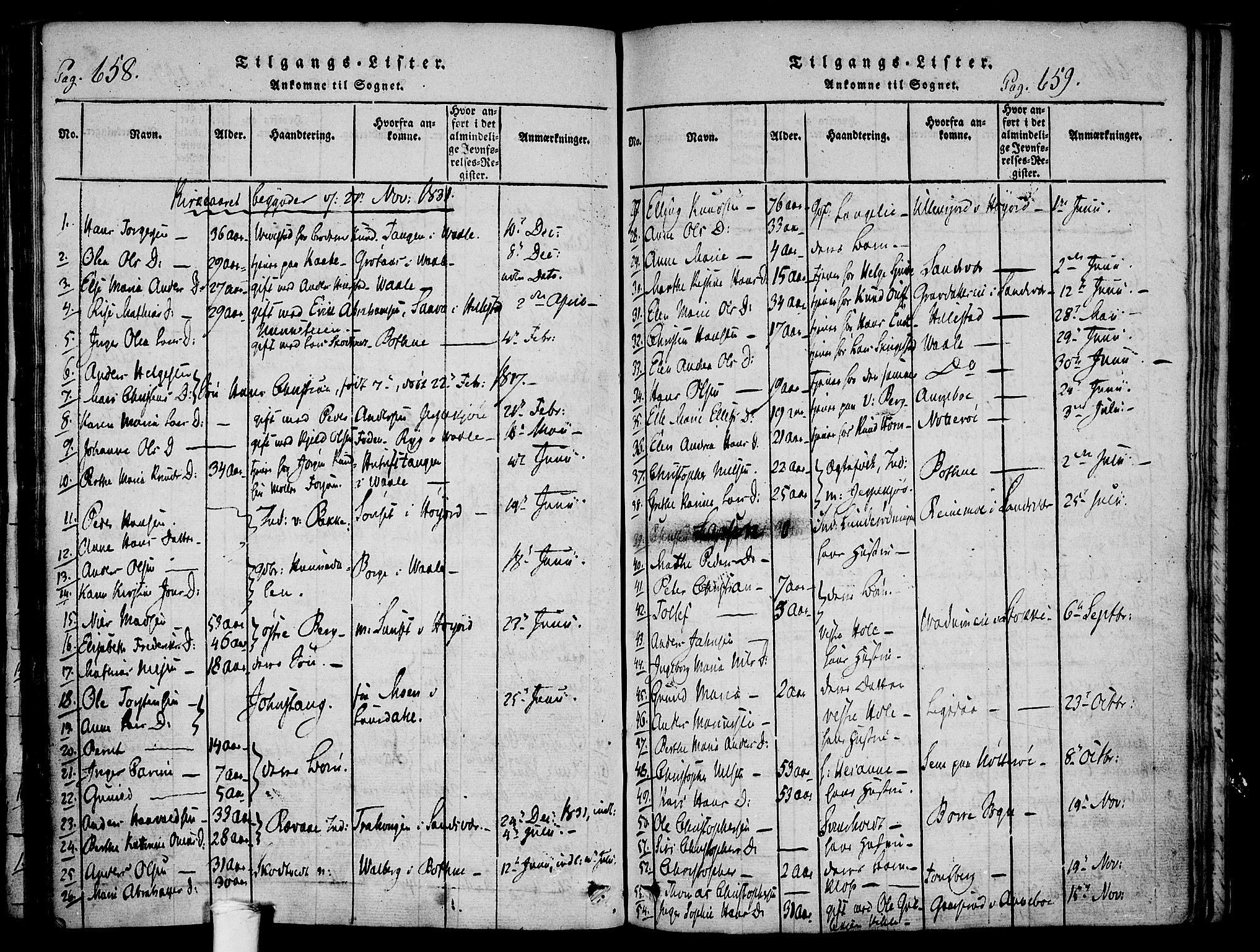 Ramnes kirkebøker, SAKO/A-314/F/Fa/L0004: Parish register (official) no. I 4, 1813-1840, p. 658-659