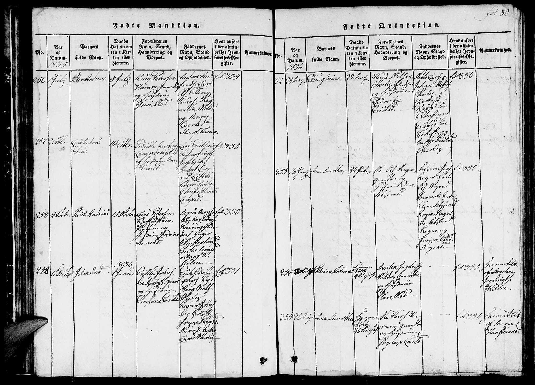 Ministerialprotokoller, klokkerbøker og fødselsregistre - Møre og Romsdal, AV/SAT-A-1454/536/L0506: Parish register (copy) no. 536C01, 1818-1859, p. 80