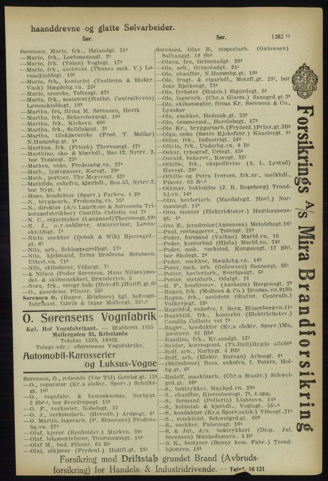 Kristiania/Oslo adressebok, PUBL/-, 1918, p. 1418
