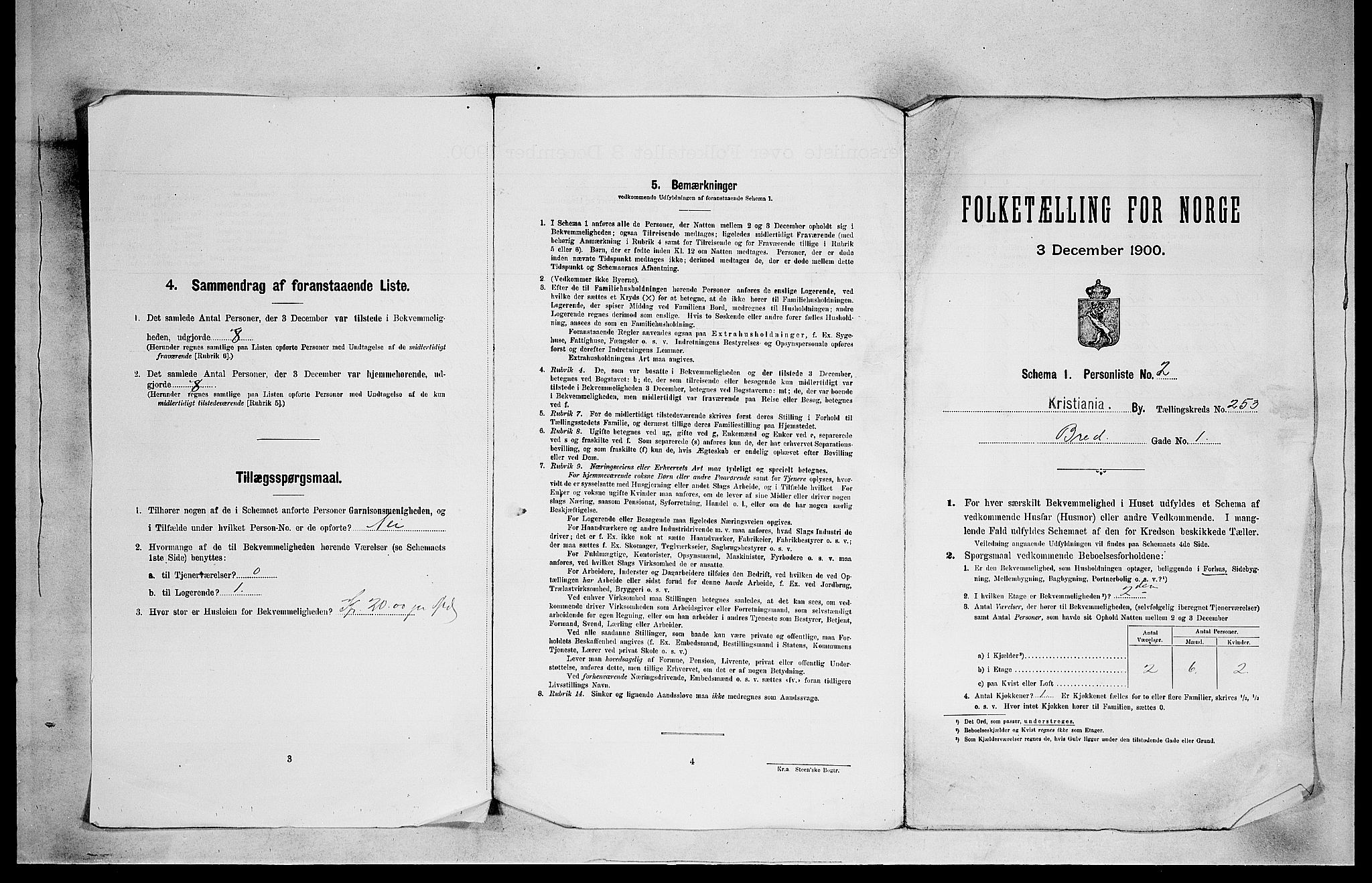 SAO, 1900 census for Kristiania, 1900, p. 7536