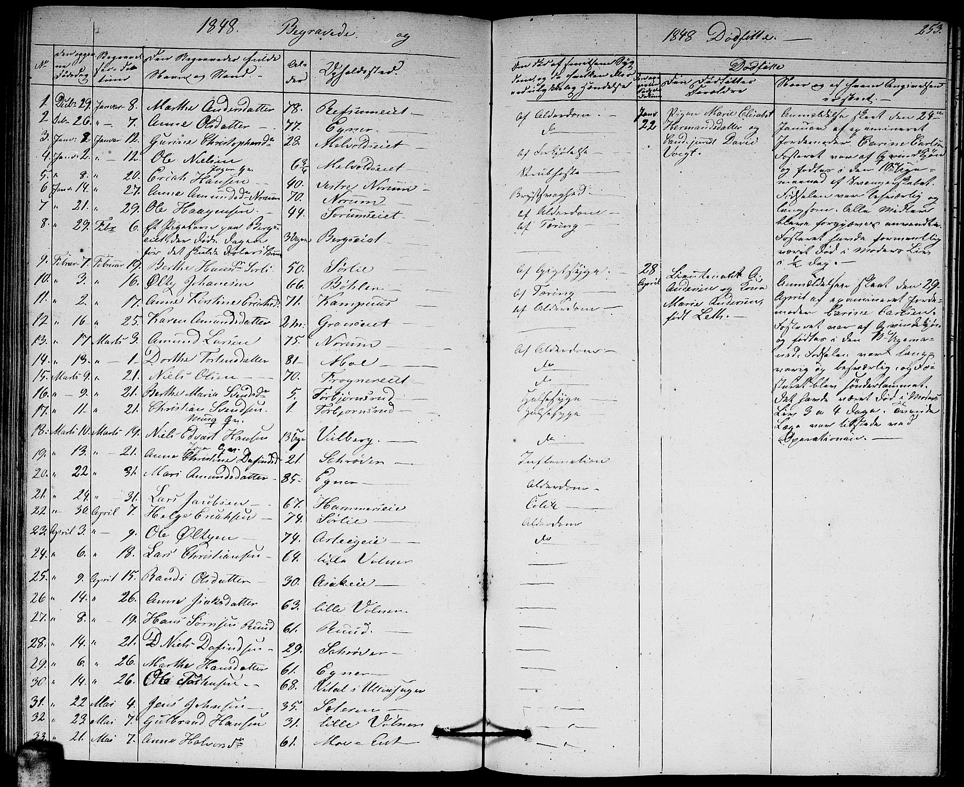Sørum prestekontor Kirkebøker, SAO/A-10303/G/Ga/L0003: Parish register (copy) no. I 3, 1846-1863, p. 253