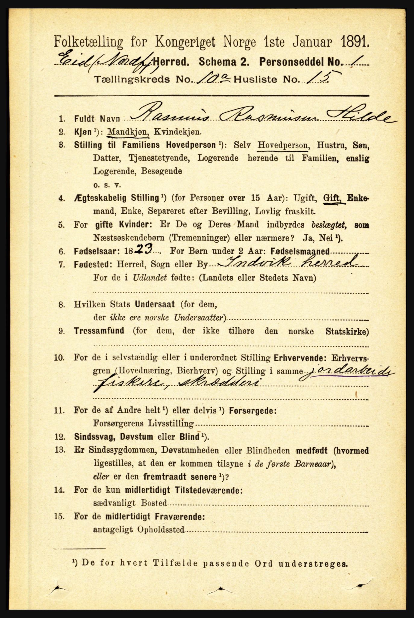 RA, 1891 census for 1443 Eid, 1891, p. 2910