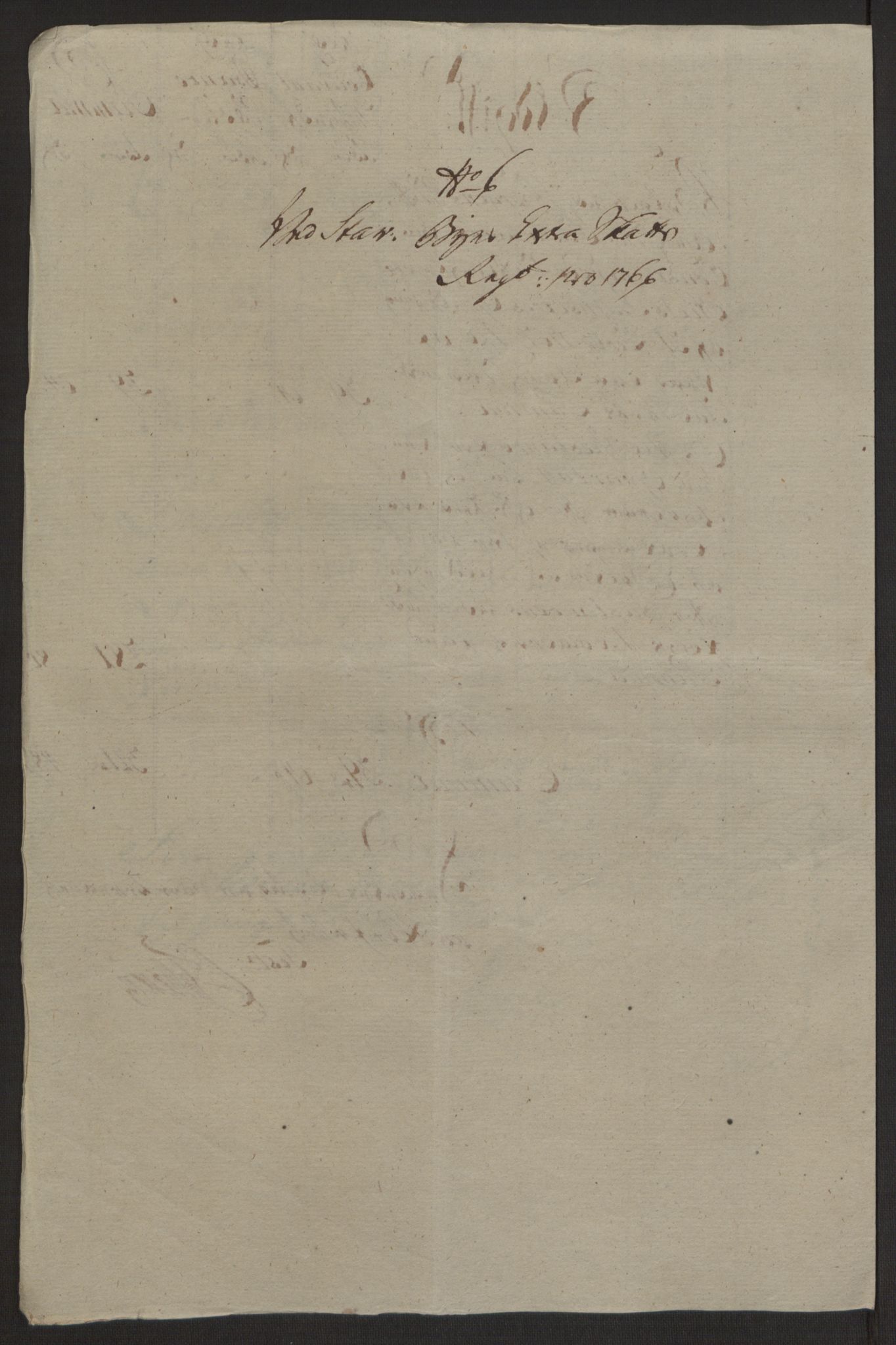 Rentekammeret inntil 1814, Reviderte regnskaper, Byregnskaper, AV/RA-EA-4066/R/Ro/L0305/0001: [O6] Kontribusjonsregnskap / Ekstraskatt, 1762-1768, p. 192