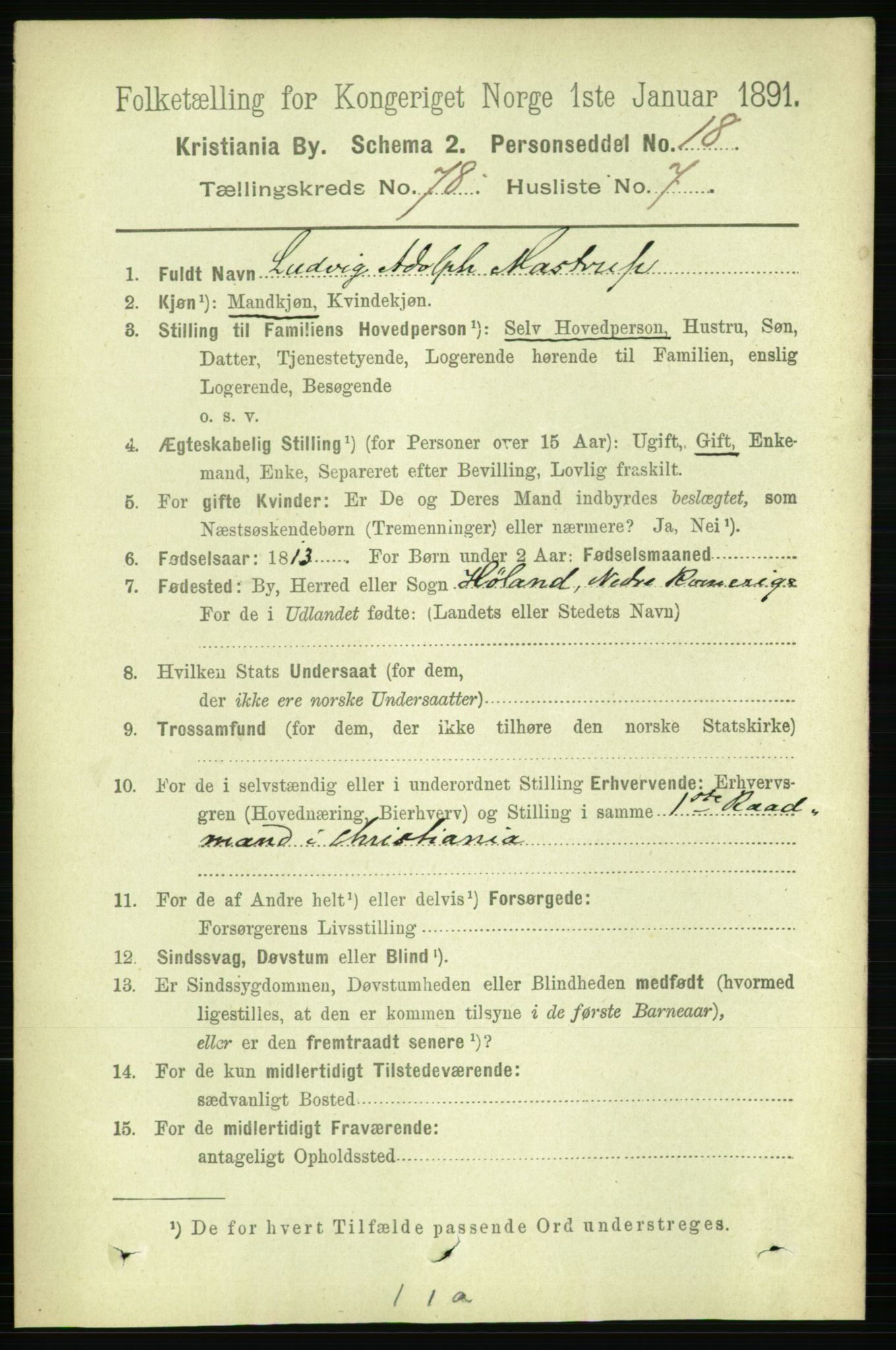 RA, 1891 census for 0301 Kristiania, 1891, p. 40972