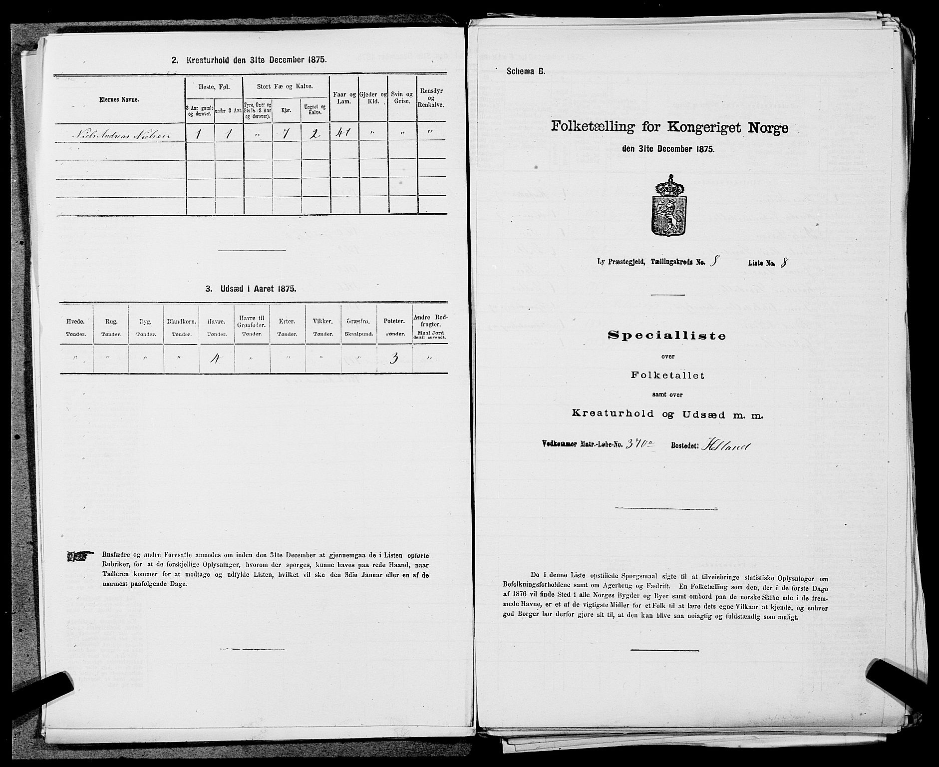 SAST, 1875 census for 1121P Lye, 1875, p. 939