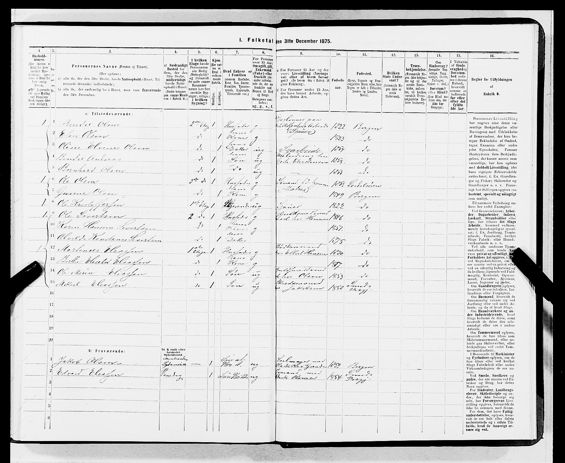 SAB, 1875 census for 1301 Bergen, 1875, p. 4451