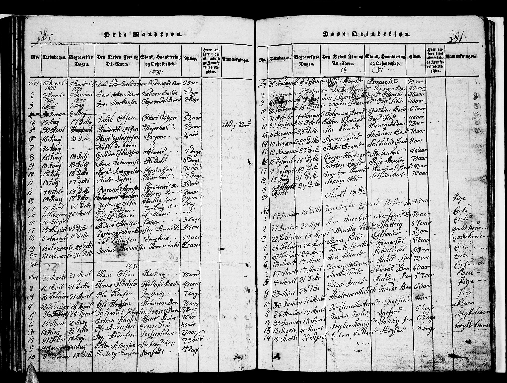 Ministerialprotokoller, klokkerbøker og fødselsregistre - Nordland, SAT/A-1459/853/L0773: Parish register (copy) no. 853C01, 1821-1859, p. 380-381