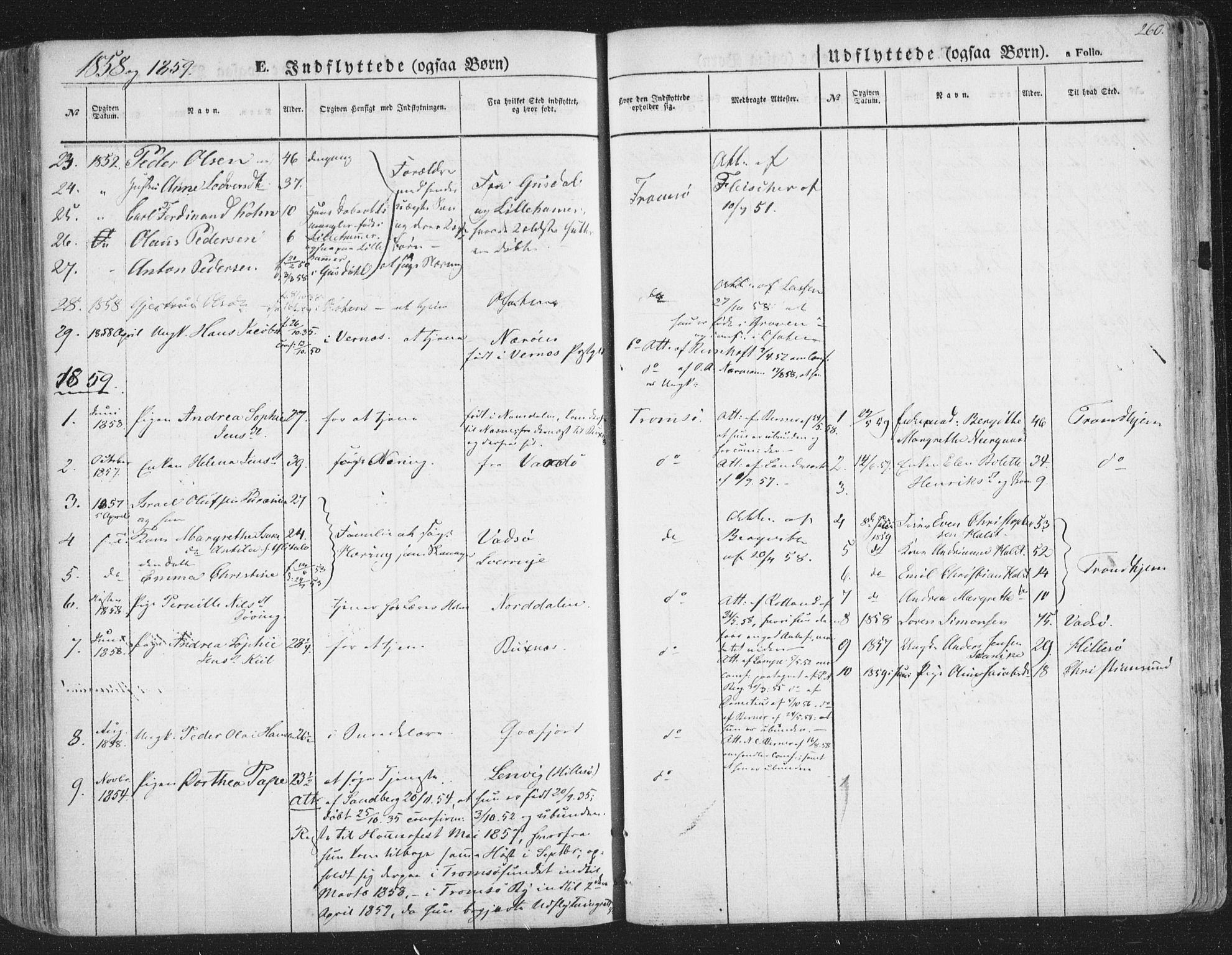 Tromsø sokneprestkontor/stiftsprosti/domprosti, SATØ/S-1343/G/Ga/L0011kirke: Parish register (official) no. 11, 1856-1865, p. 260