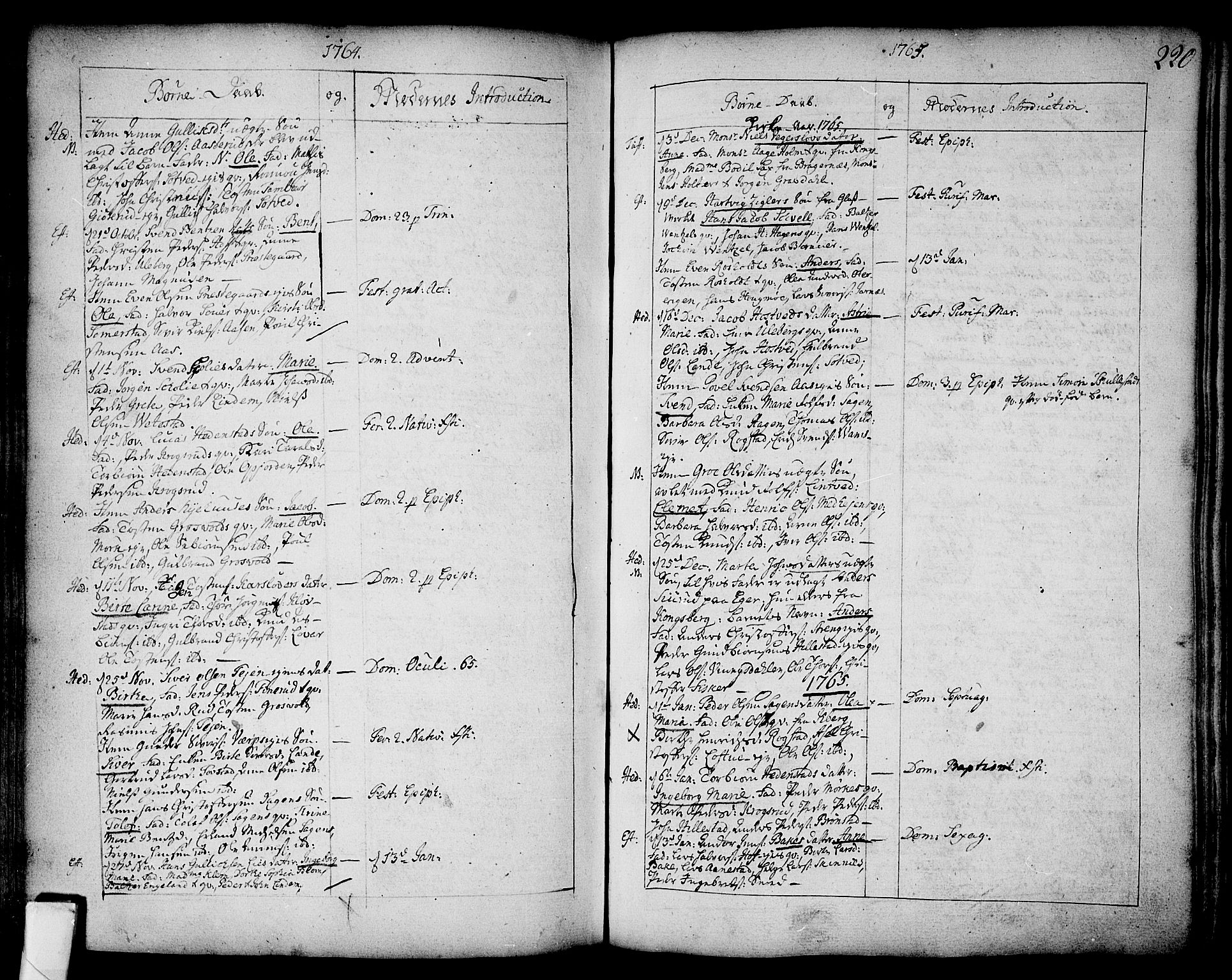 Sandsvær kirkebøker, SAKO/A-244/F/Fa/L0002a: Parish register (official) no. I 2, 1725-1809, p. 220