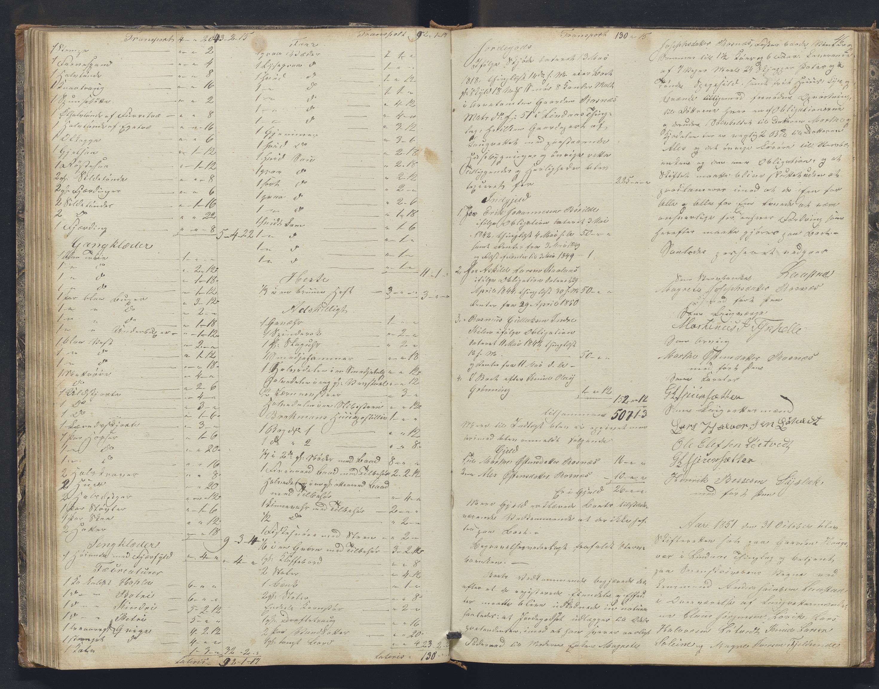 Nordhordland sorenskrivar, SAB/A-2901/1/H/Hb/L0016: Registreringsprotokollar, 1850-1854, p. 46