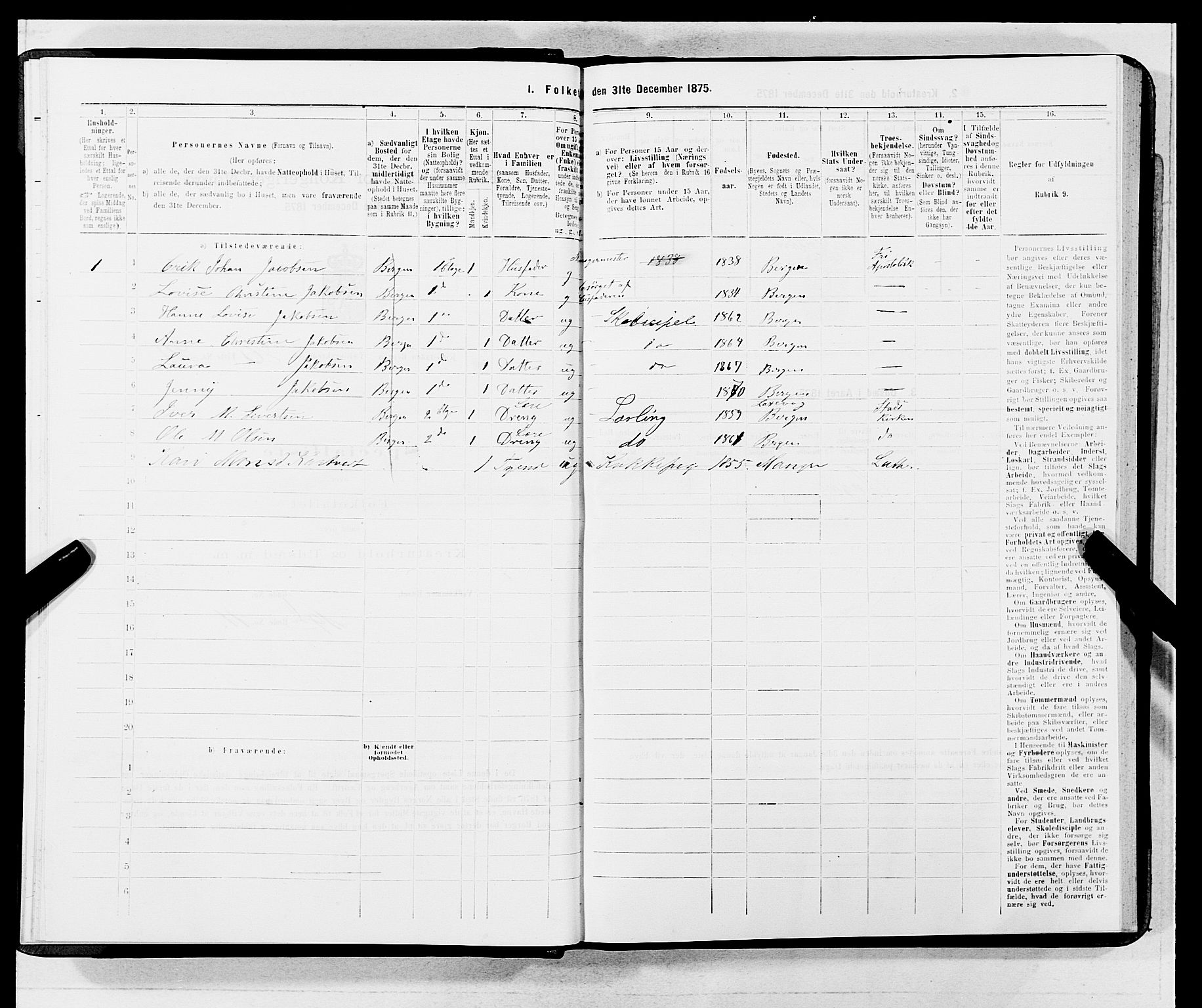 SAB, 1875 census for 1301 Bergen, 1875, p. 4337