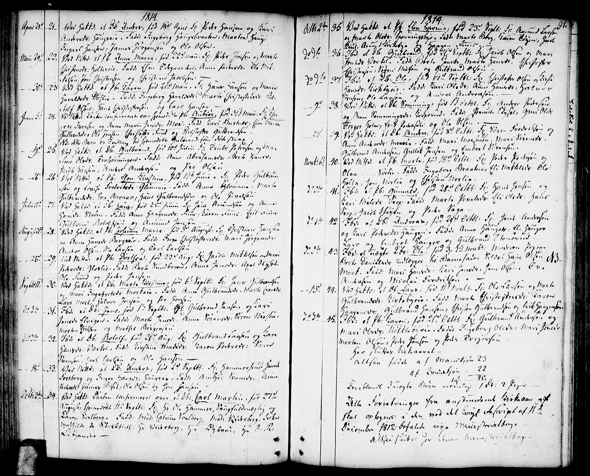 Nittedal prestekontor Kirkebøker, SAO/A-10365a/F/Fa/L0002: Parish register (official) no. I 2, 1779-1814, p. 91