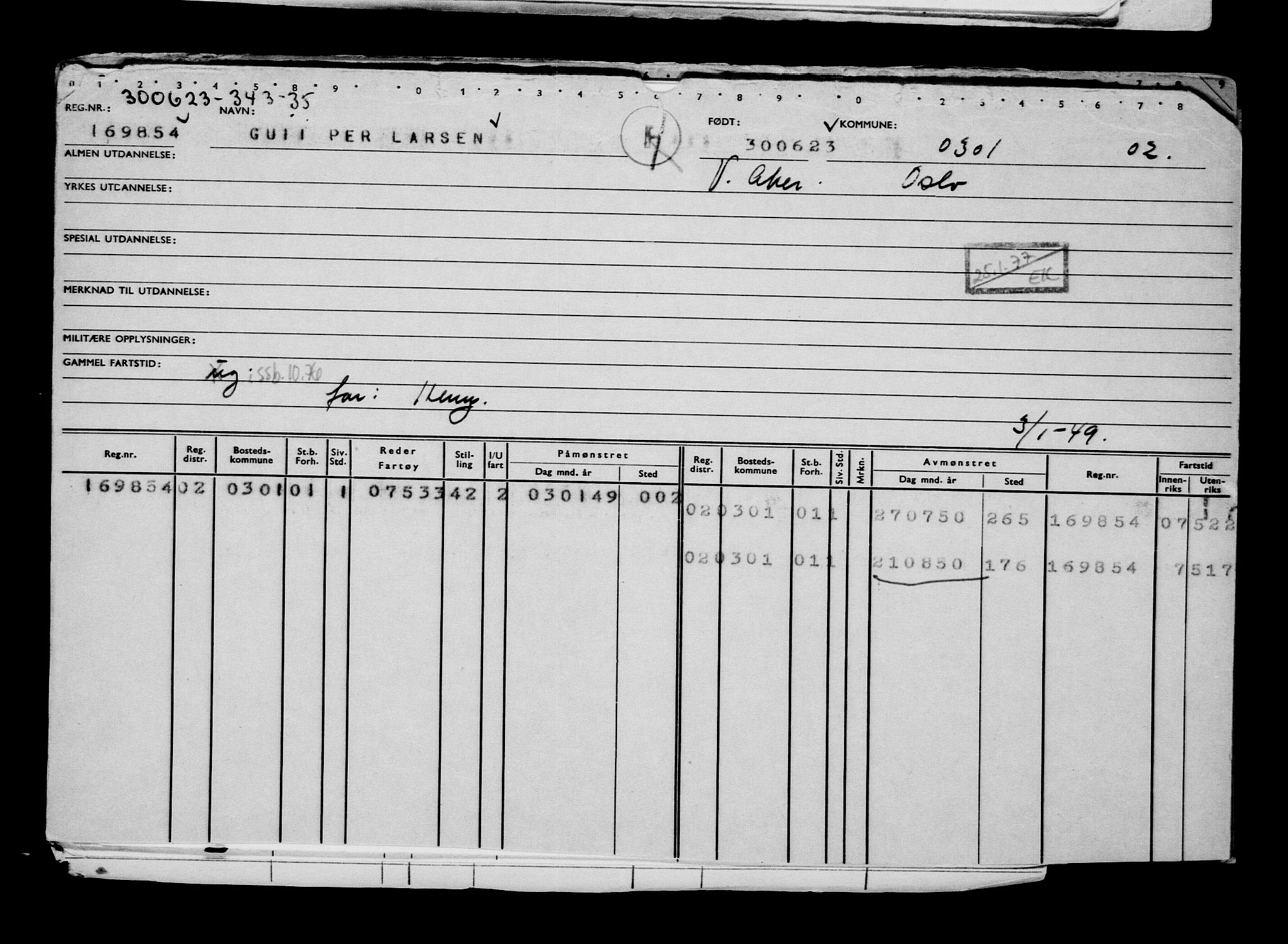 Direktoratet for sjømenn, AV/RA-S-3545/G/Gb/L0220: Hovedkort, 1923, p. 517