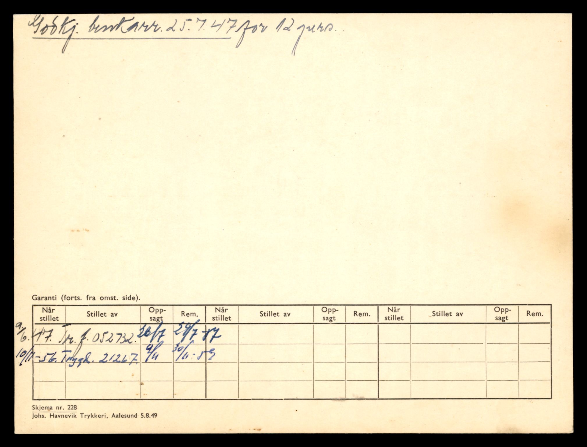 Møre og Romsdal vegkontor - Ålesund trafikkstasjon, SAT/A-4099/F/Fe/L0013: Registreringskort for kjøretøy T 1451 - T 1564, 1927-1998, p. 1268