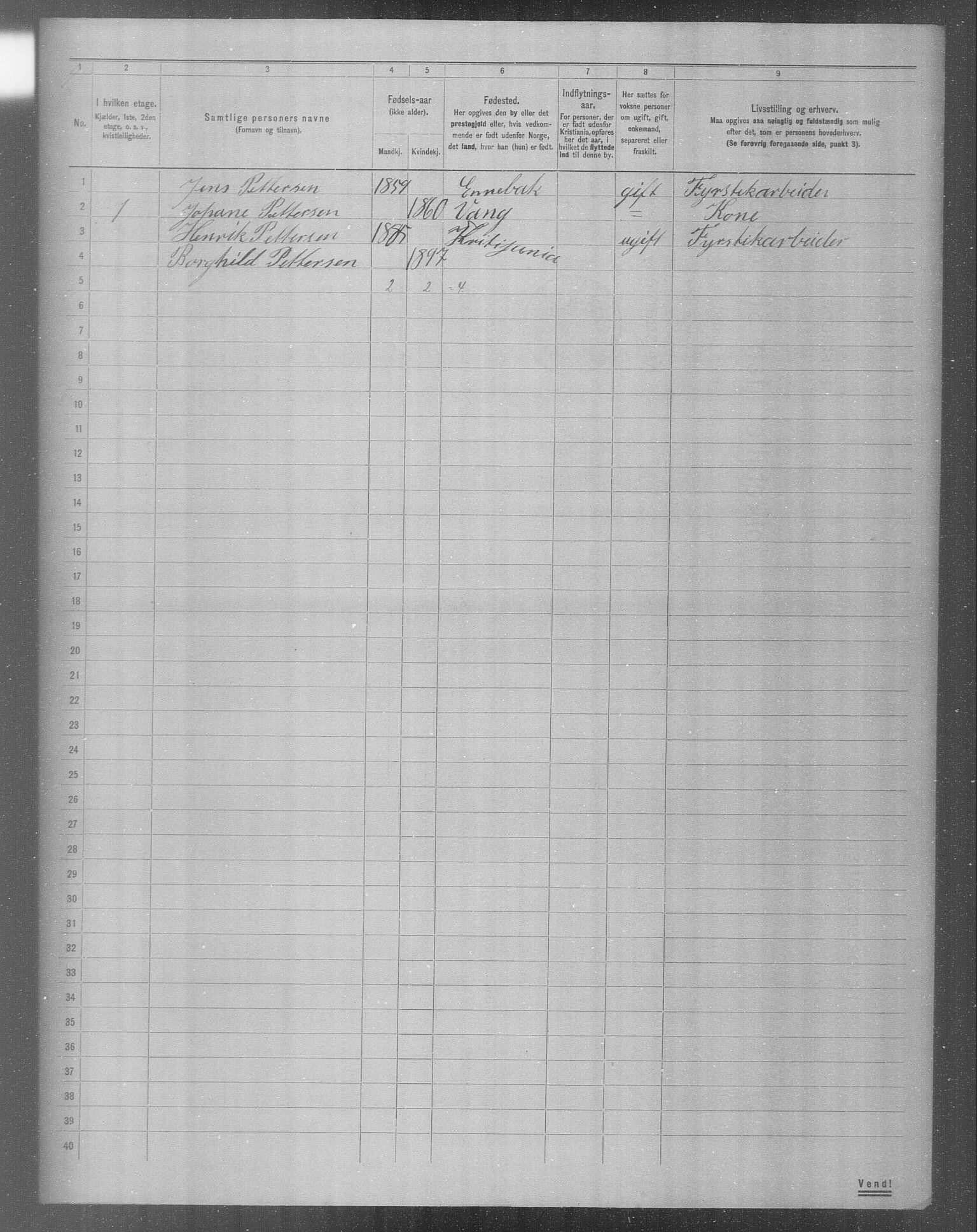 OBA, Municipal Census 1904 for Kristiania, 1904, p. 9226