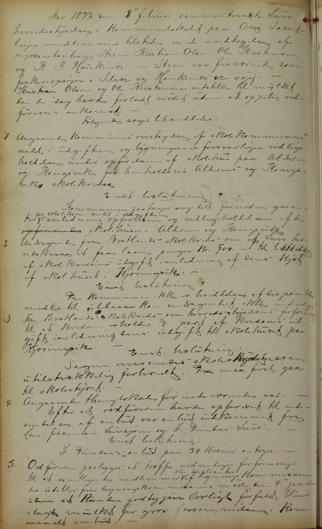 Lurøy kommune. Formannskapet, AIN/K-18340.150/100/L0002: Møtebok, 1873-1898, p. 186b