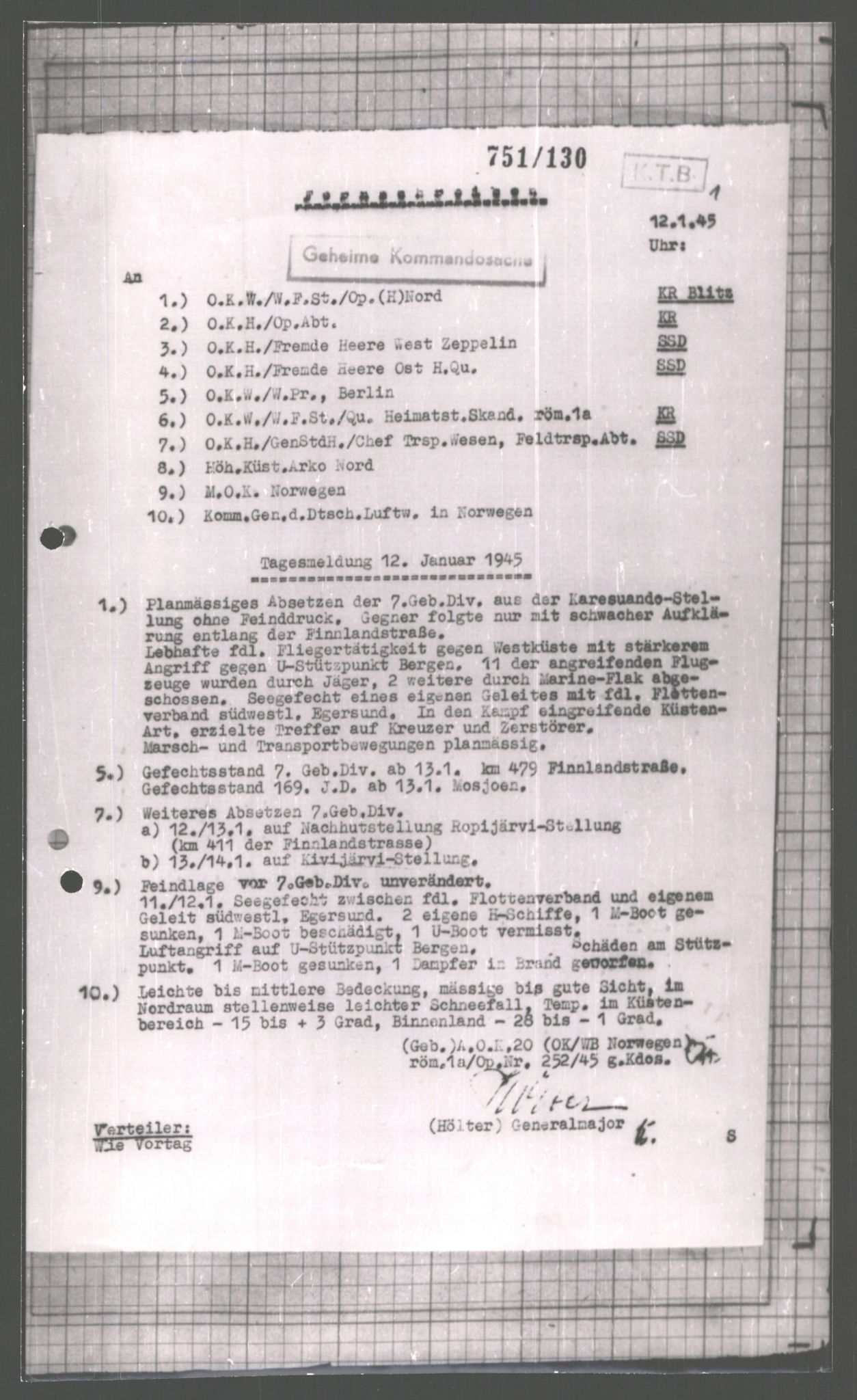 Forsvarets Overkommando. 2 kontor. Arkiv 11.4. Spredte tyske arkivsaker, AV/RA-RAFA-7031/D/Dar/Dara/L0001: Krigsdagbøker for 20. Gebirgs-Armee-Oberkommando (AOK 20), 1944-1945, p. 597