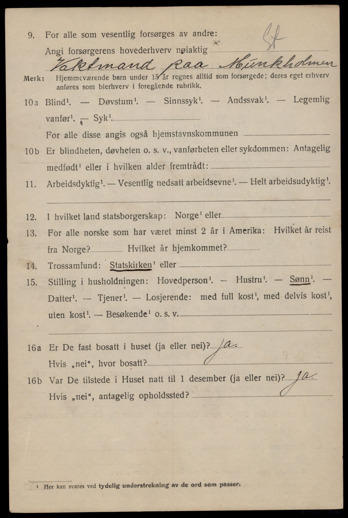 SAT, 1920 census for Trondheim, 1920, p. 56669