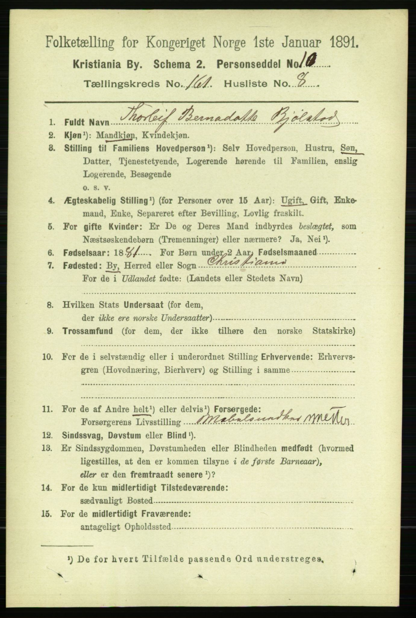 RA, 1891 census for 0301 Kristiania, 1891, p. 91763