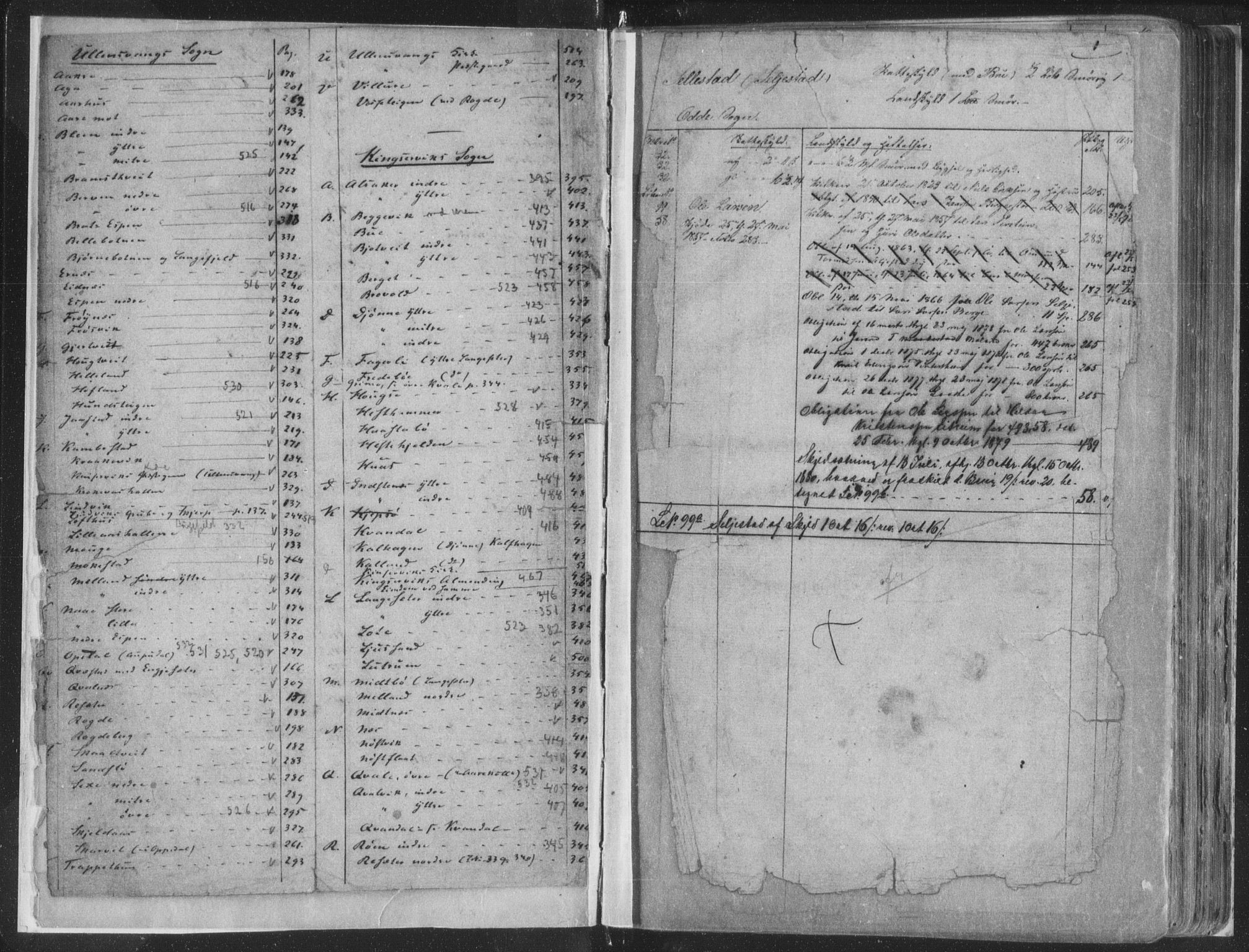 Hardanger og Voss sorenskriveri, SAB/A-2501/2/2A/2Aa/L007a: Mortgage register no. II.A.a.7a, 1800-1880, p. 0-1