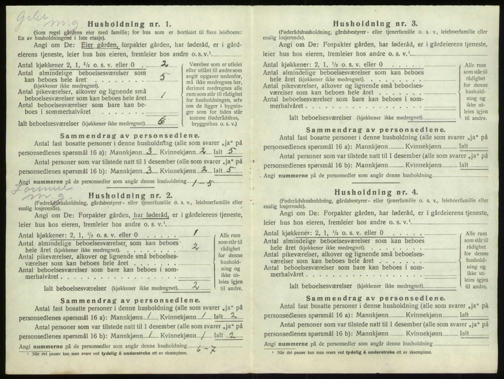 SAO, 1920 census for Borge, 1920, p. 1882