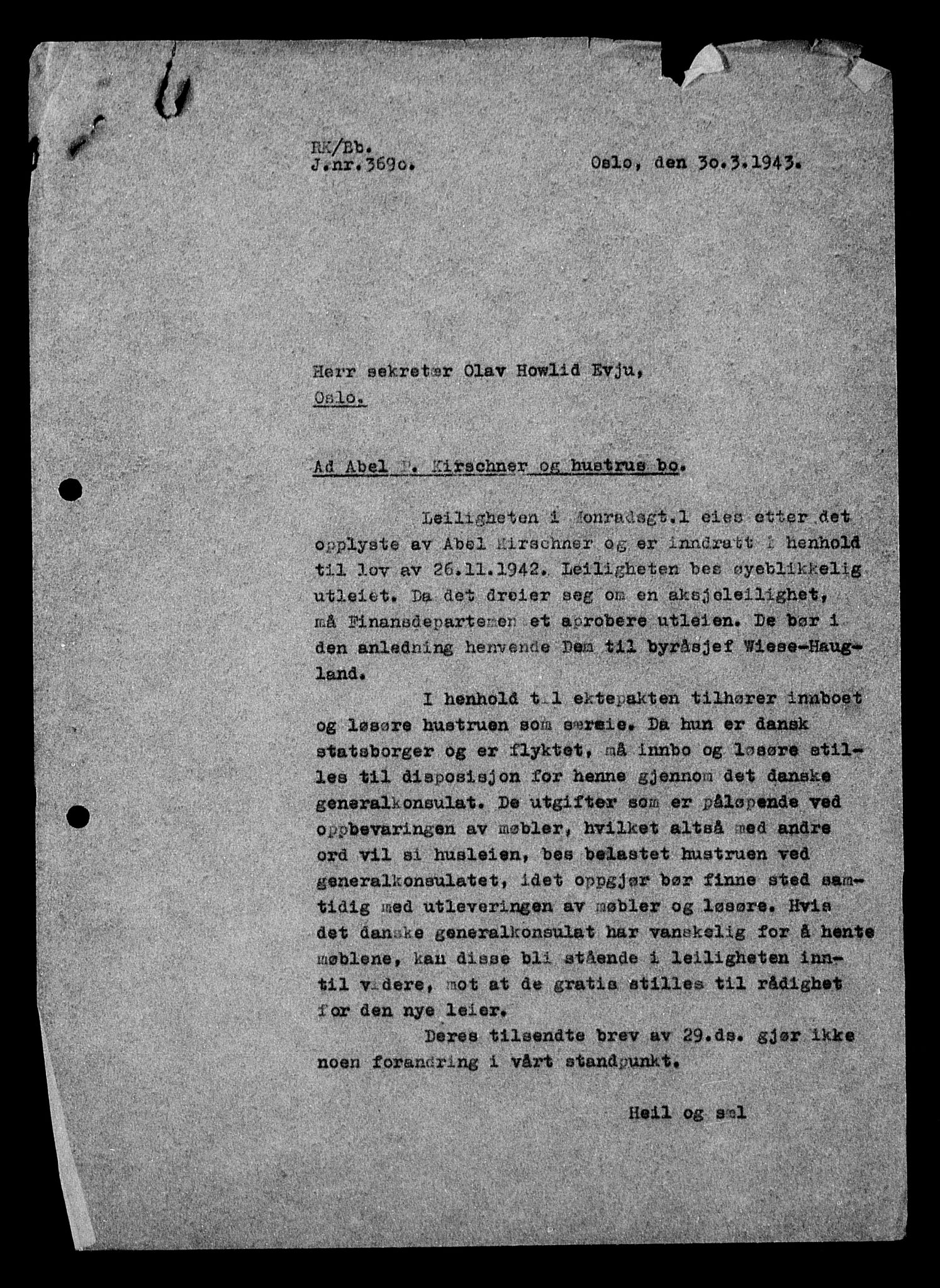 Justisdepartementet, Tilbakeføringskontoret for inndratte formuer, AV/RA-S-1564/H/Hc/Hcc/L0951: --, 1945-1947, p. 493