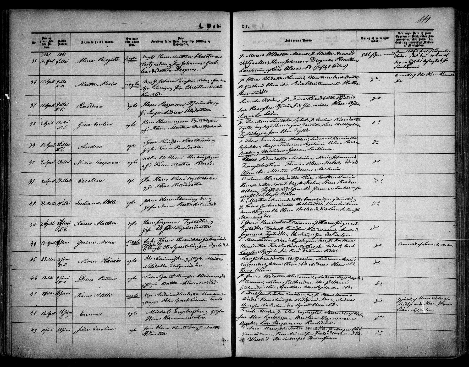 Nes prestekontor Kirkebøker, AV/SAO-A-10410/F/Fa/L0008: Parish register (official) no. I 8, 1859-1874, p. 114