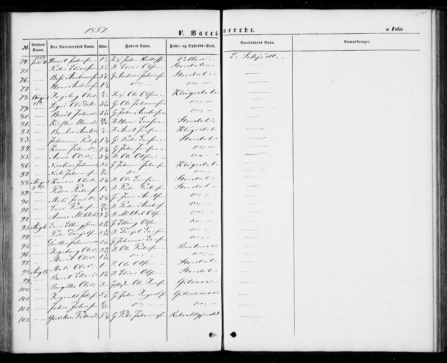 Ministerialprotokoller, klokkerbøker og fødselsregistre - Nord-Trøndelag, SAT/A-1458/706/L0040: Parish register (official) no. 706A01, 1850-1861, p. 109