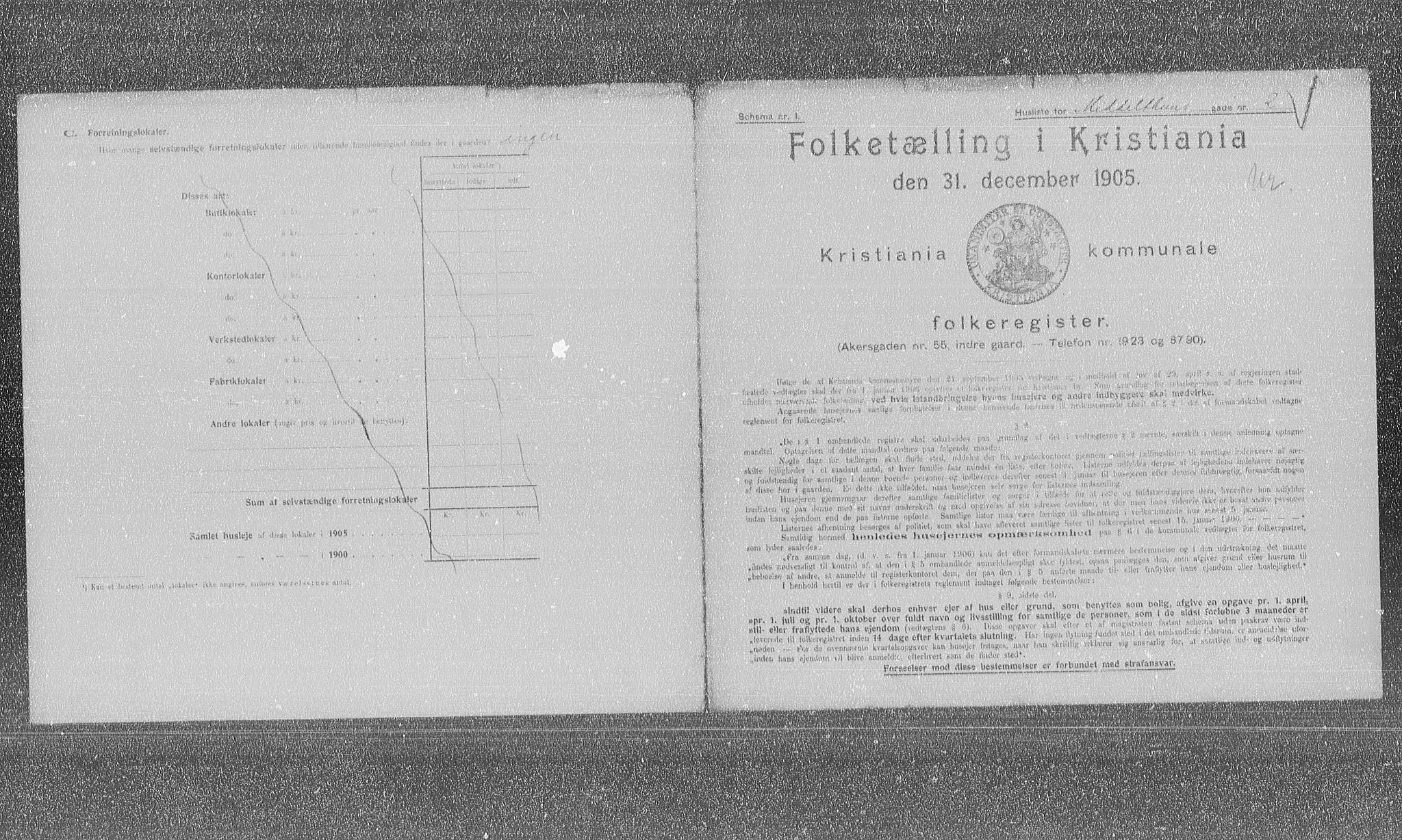 OBA, Municipal Census 1905 for Kristiania, 1905, p. 34312