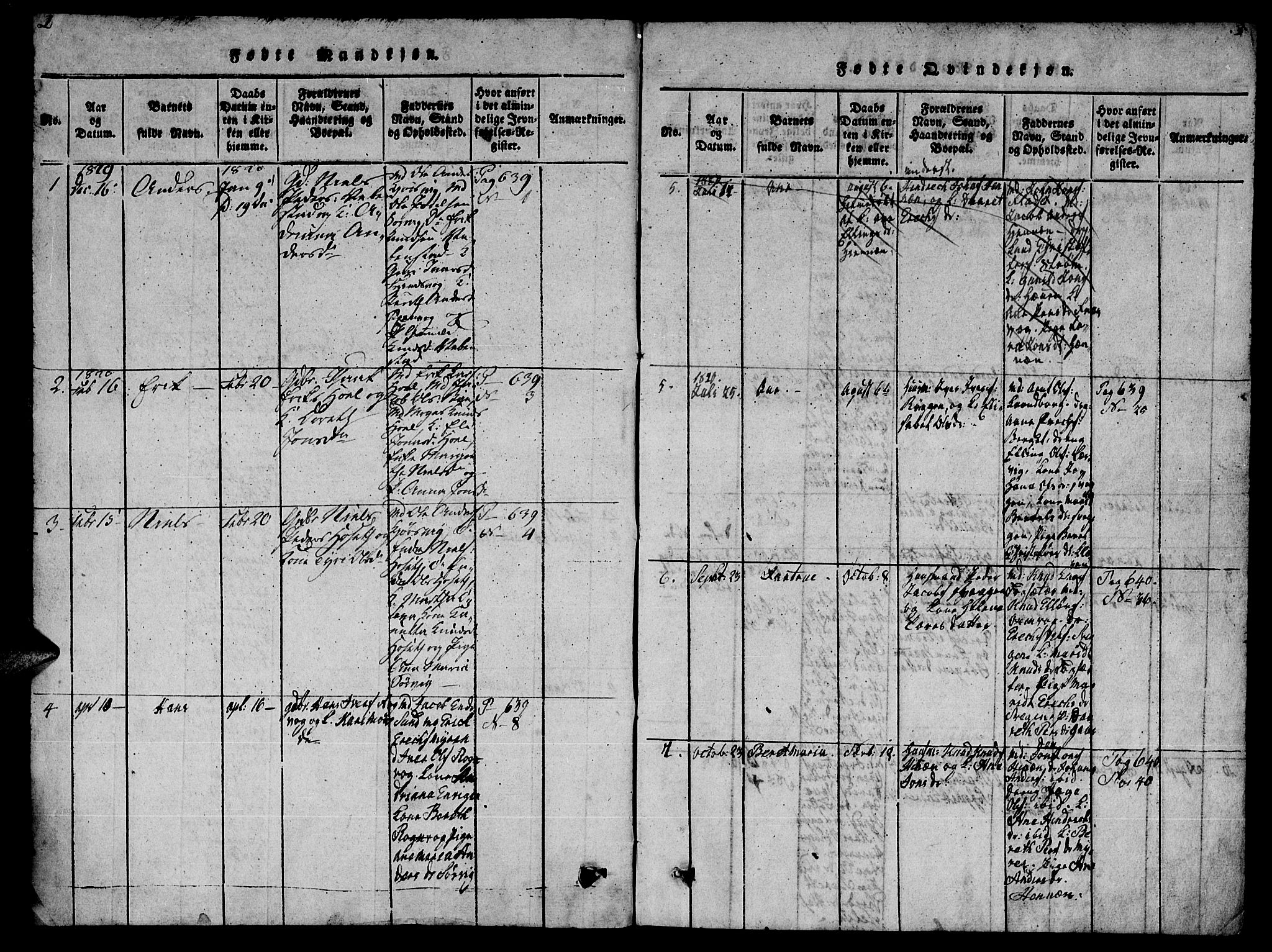 Ministerialprotokoller, klokkerbøker og fødselsregistre - Møre og Romsdal, AV/SAT-A-1454/569/L0818: Parish register (official) no. 569A04, 1820-1828, p. 2-3