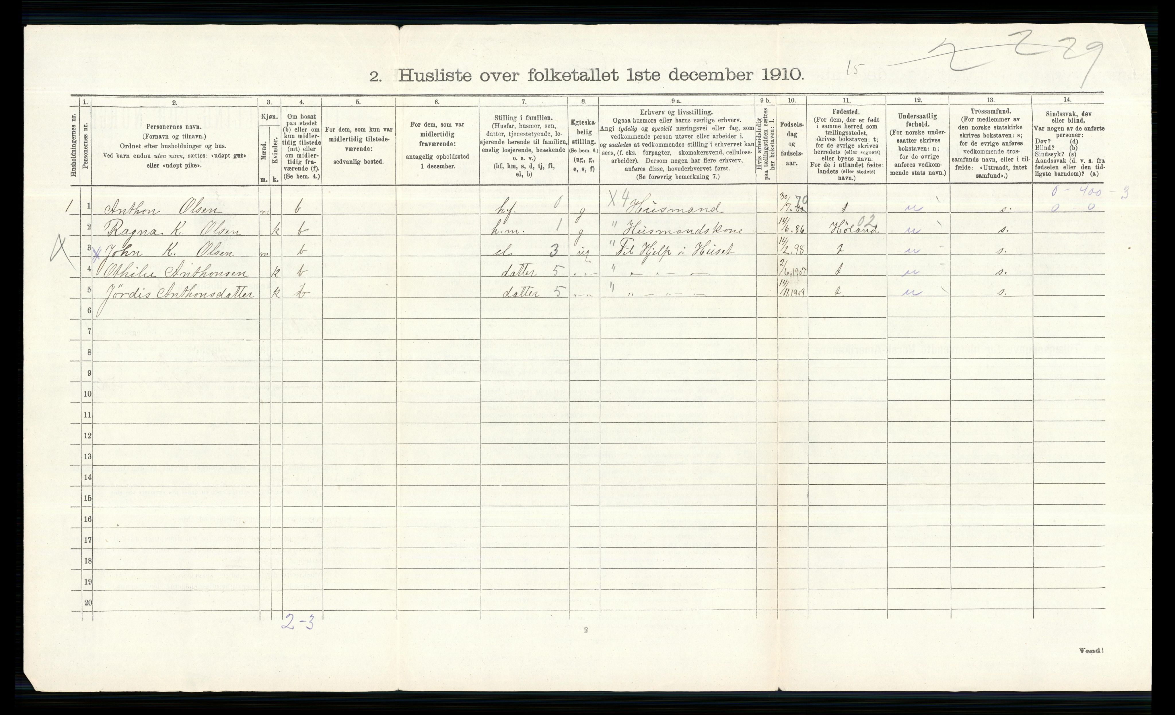 RA, 1910 census for Setskog, 1910, p. 22