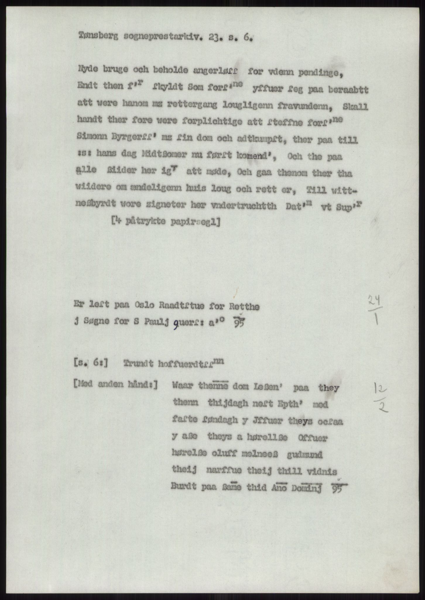 Samlinger til kildeutgivelse, Diplomavskriftsamlingen, RA/EA-4053/H/Ha, p. 1042