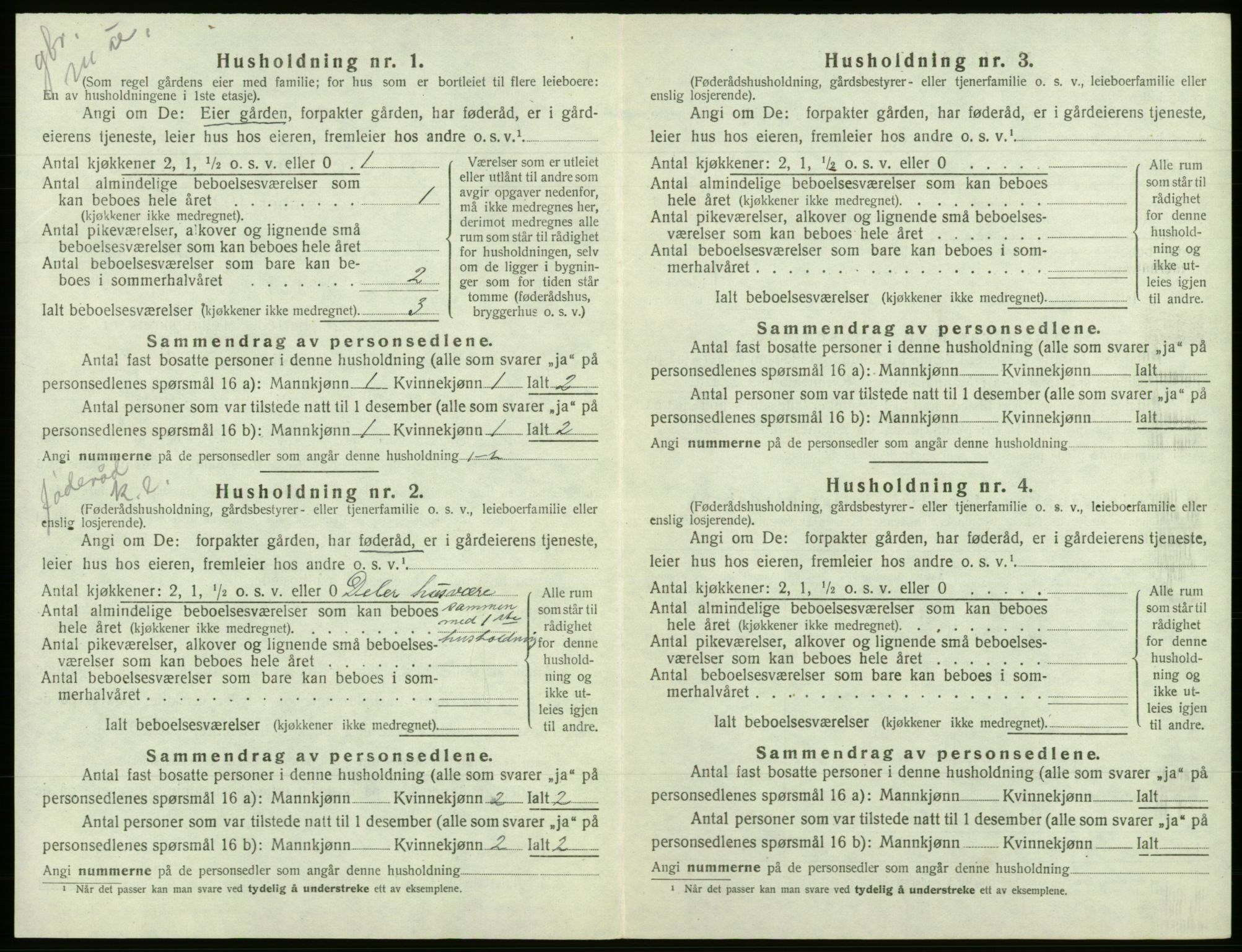 SAB, 1920 census for Fusa, 1920, p. 237