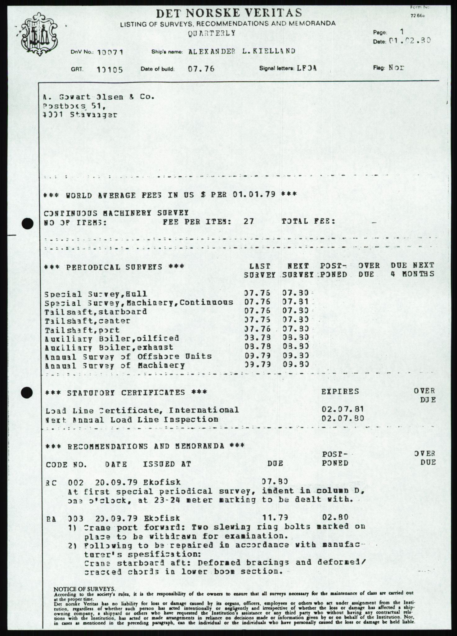 Pa 1503 - Stavanger Drilling AS, AV/SAST-A-101906/Da/L0001: Alexander L. Kielland - Begrensningssak Stavanger byrett, 1986, p. 885