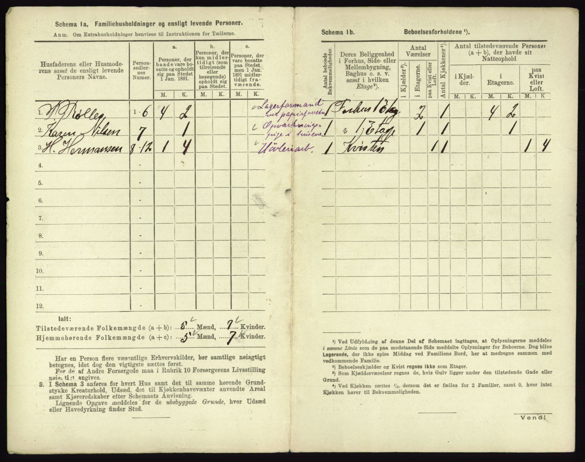 RA, 1891 census for 0602 Drammen, 1891, p. 1654