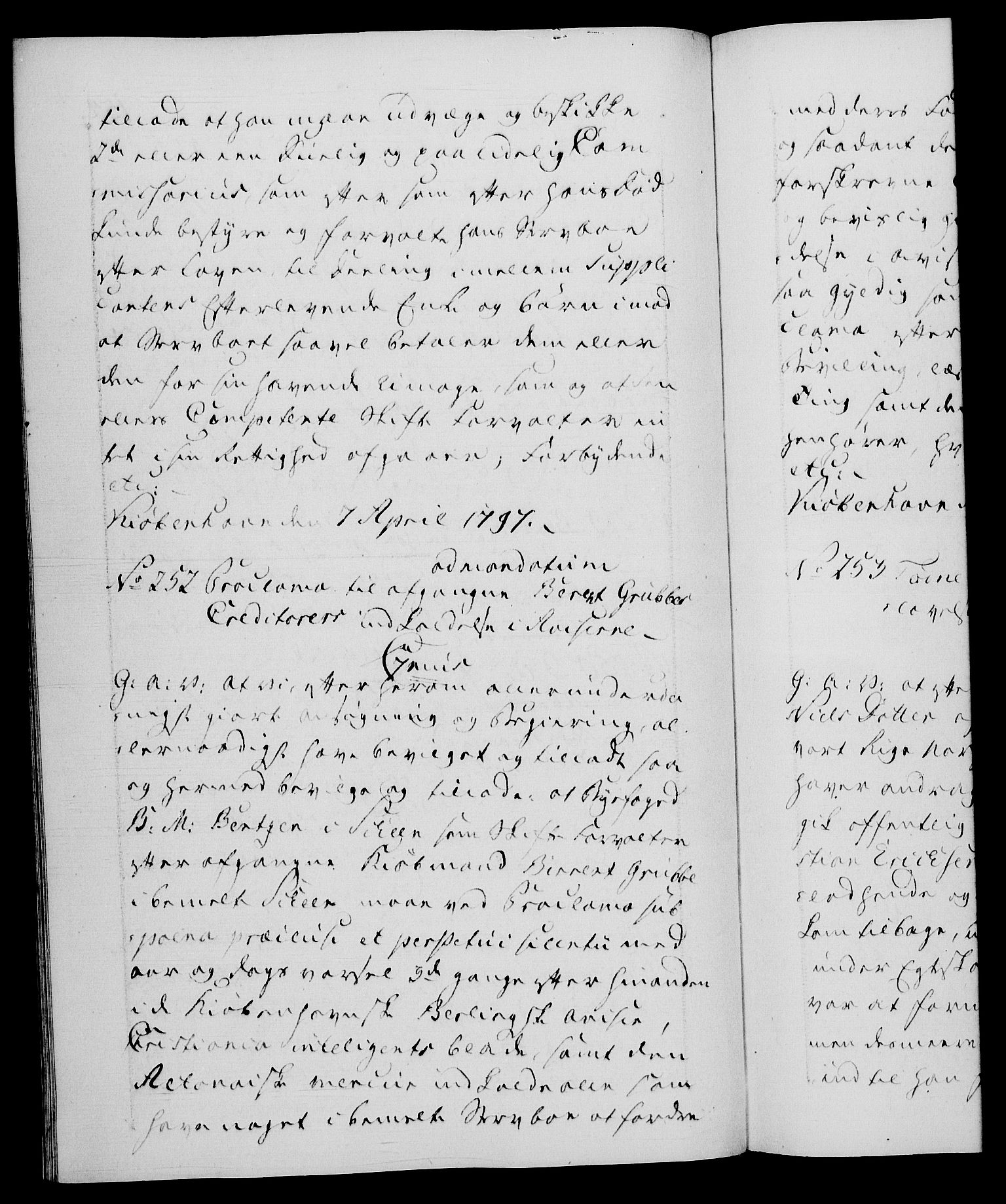 Danske Kanselli 1572-1799, AV/RA-EA-3023/F/Fc/Fca/Fcaa/L0057: Norske registre, 1797, p. 154b
