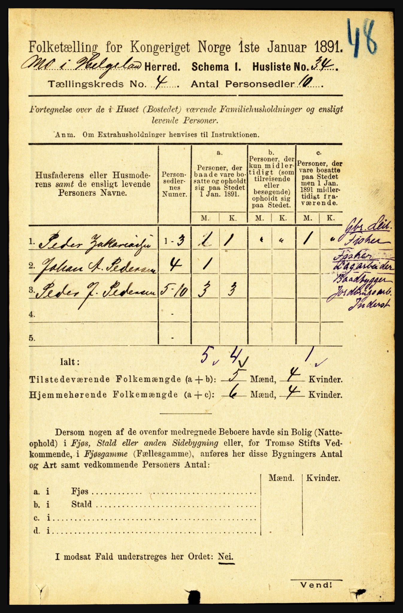 RA, 1891 census for 1833 Mo, 1891, p. 1617