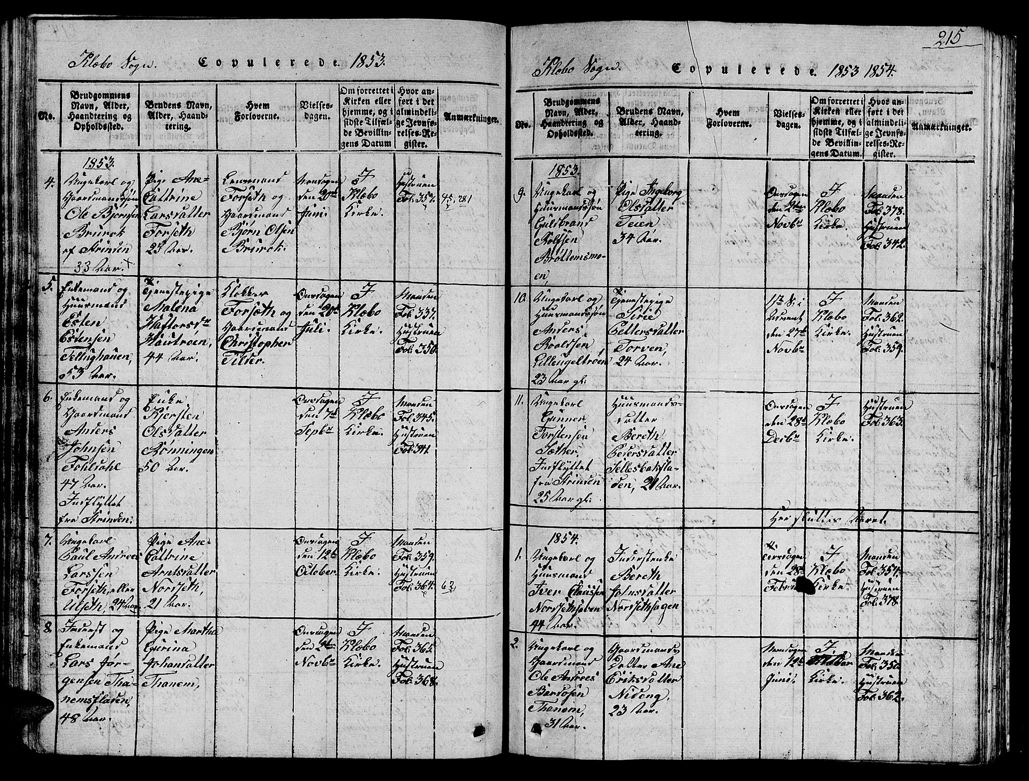 Ministerialprotokoller, klokkerbøker og fødselsregistre - Sør-Trøndelag, SAT/A-1456/618/L0450: Parish register (copy) no. 618C01, 1816-1865, p. 215