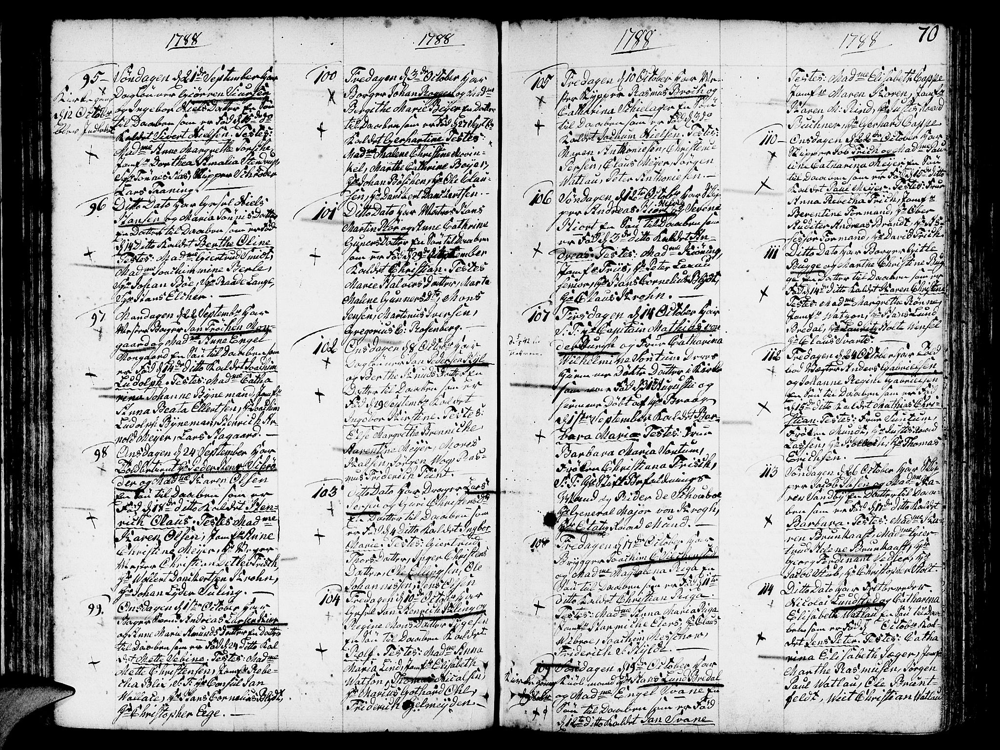 Nykirken Sokneprestembete, AV/SAB-A-77101/H/Haa/L0005: Parish register (official) no. A 5, 1775-1808, p. 70