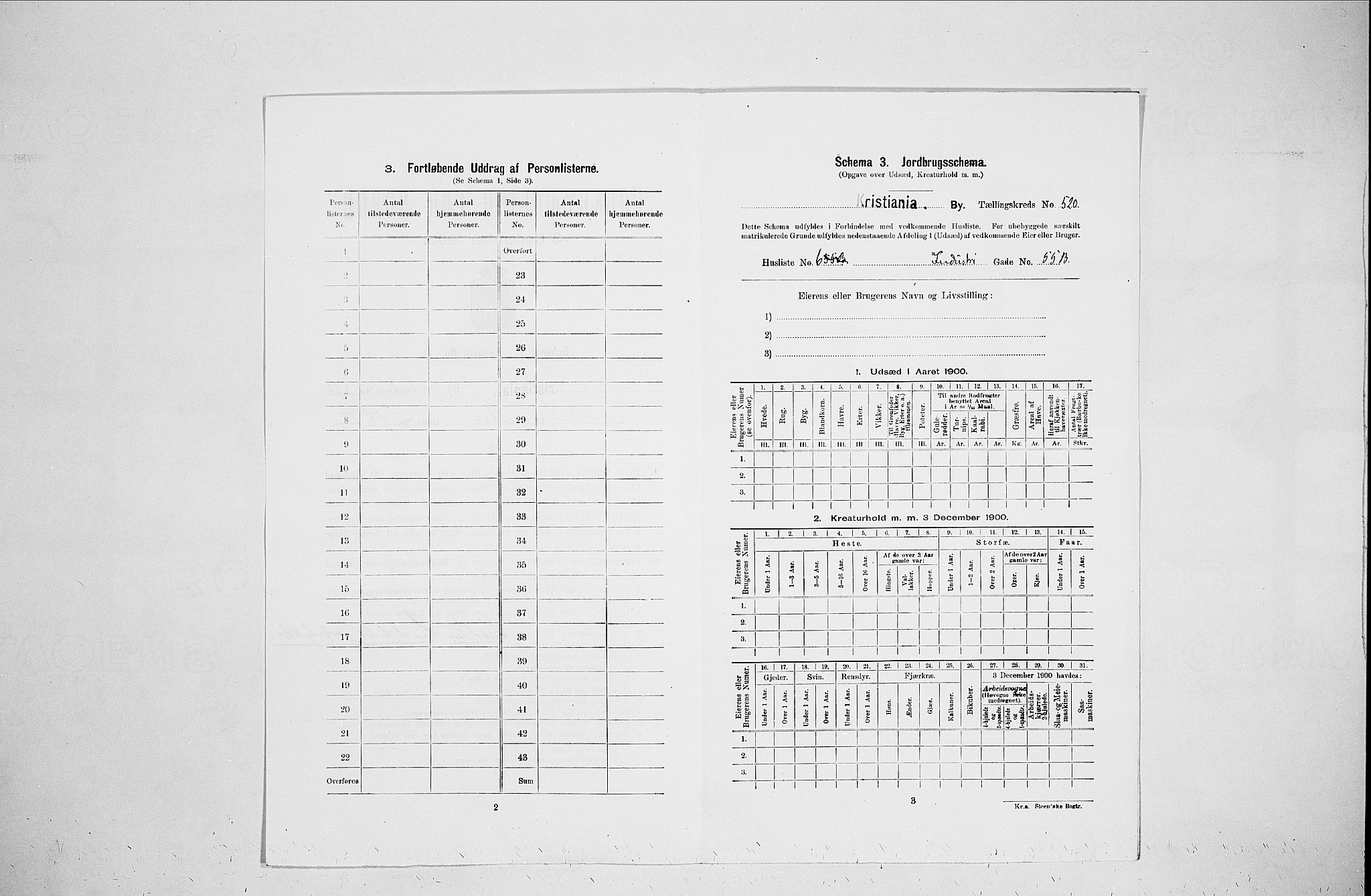 SAO, 1900 census for Kristiania, 1900, p. 41180