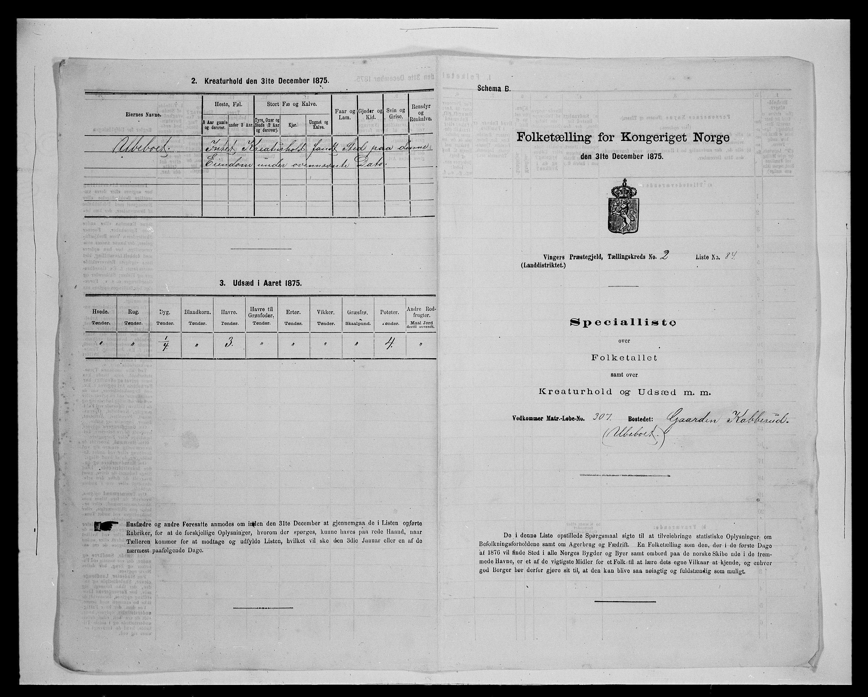 SAH, 1875 census for 0421L Vinger/Vinger og Austmarka, 1875, p. 388