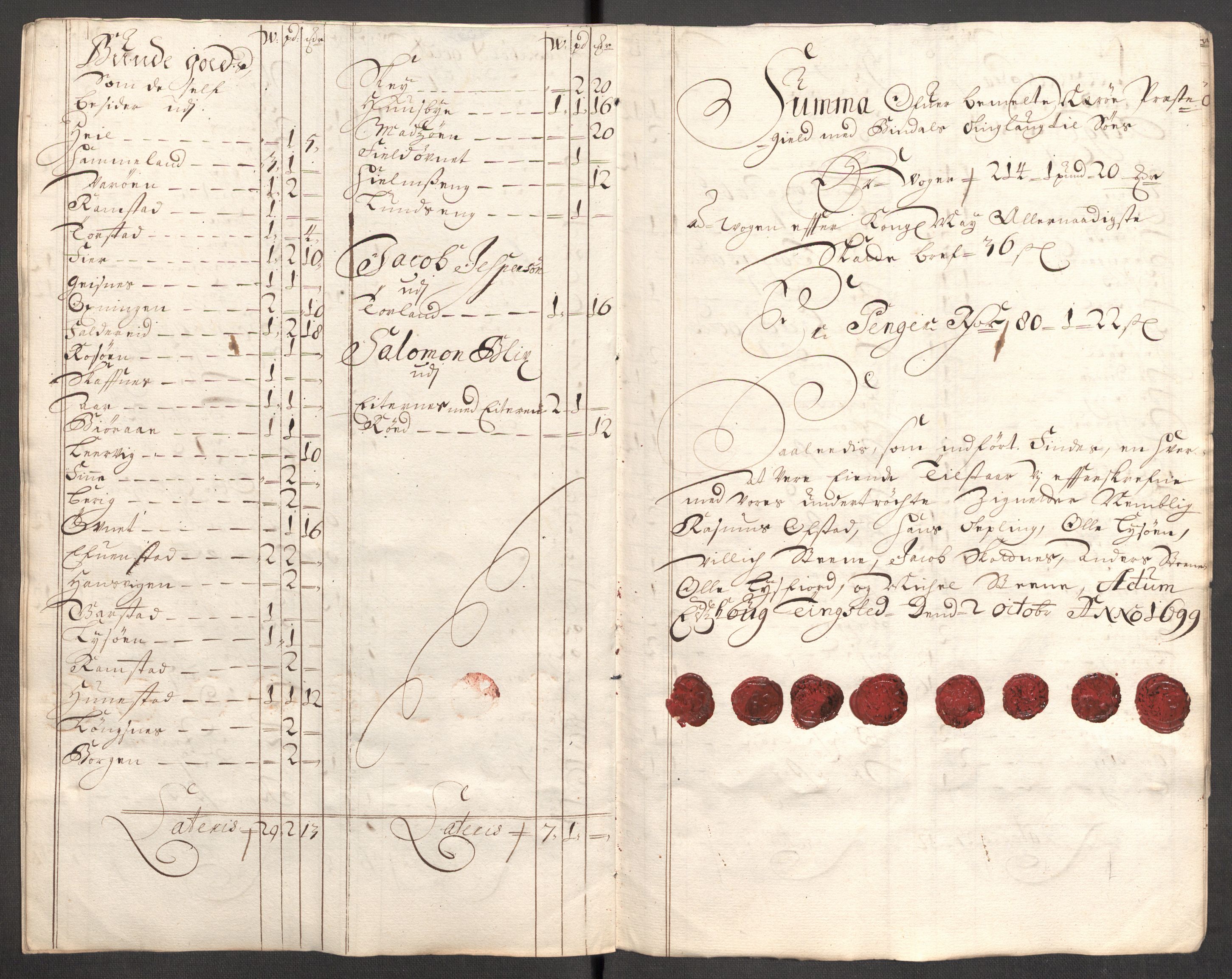 Rentekammeret inntil 1814, Reviderte regnskaper, Fogderegnskap, RA/EA-4092/R64/L4426: Fogderegnskap Namdal, 1699-1700, p. 206