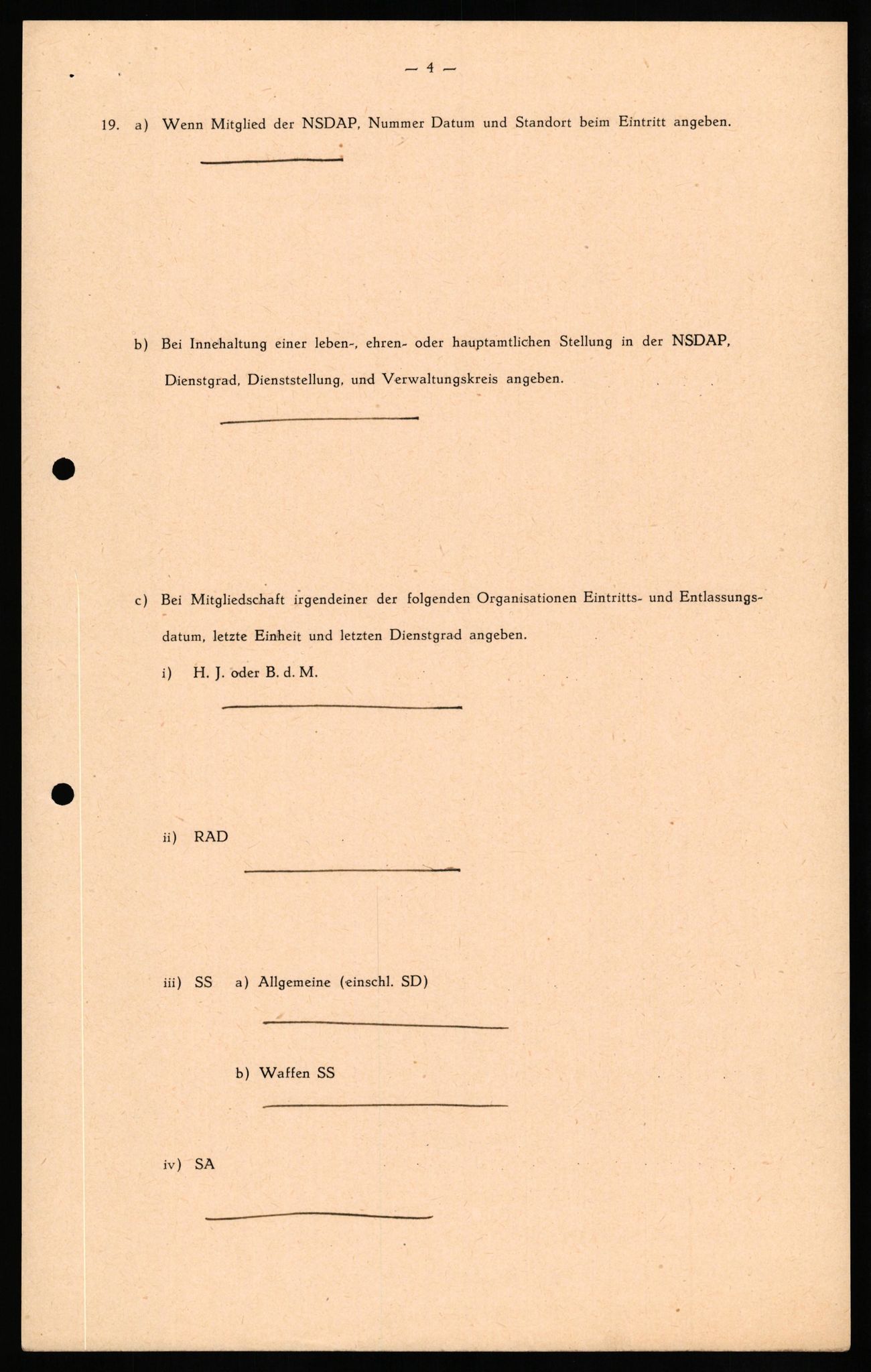 Forsvaret, Forsvarets overkommando II, AV/RA-RAFA-3915/D/Db/L0029: CI Questionaires. Tyske okkupasjonsstyrker i Norge. Tyskere., 1945-1946, p. 20