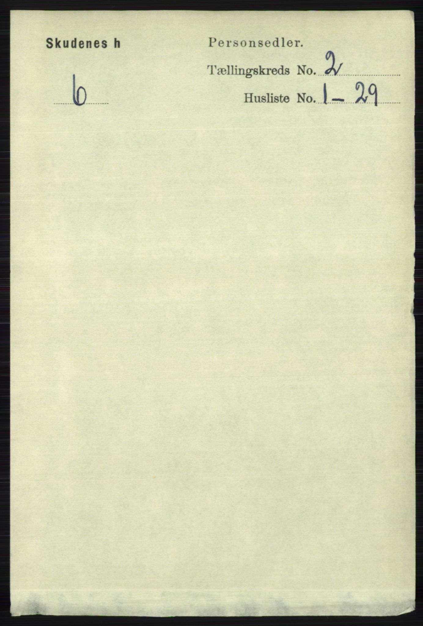 RA, 1891 census for 1150 Skudenes, 1891, p. 678