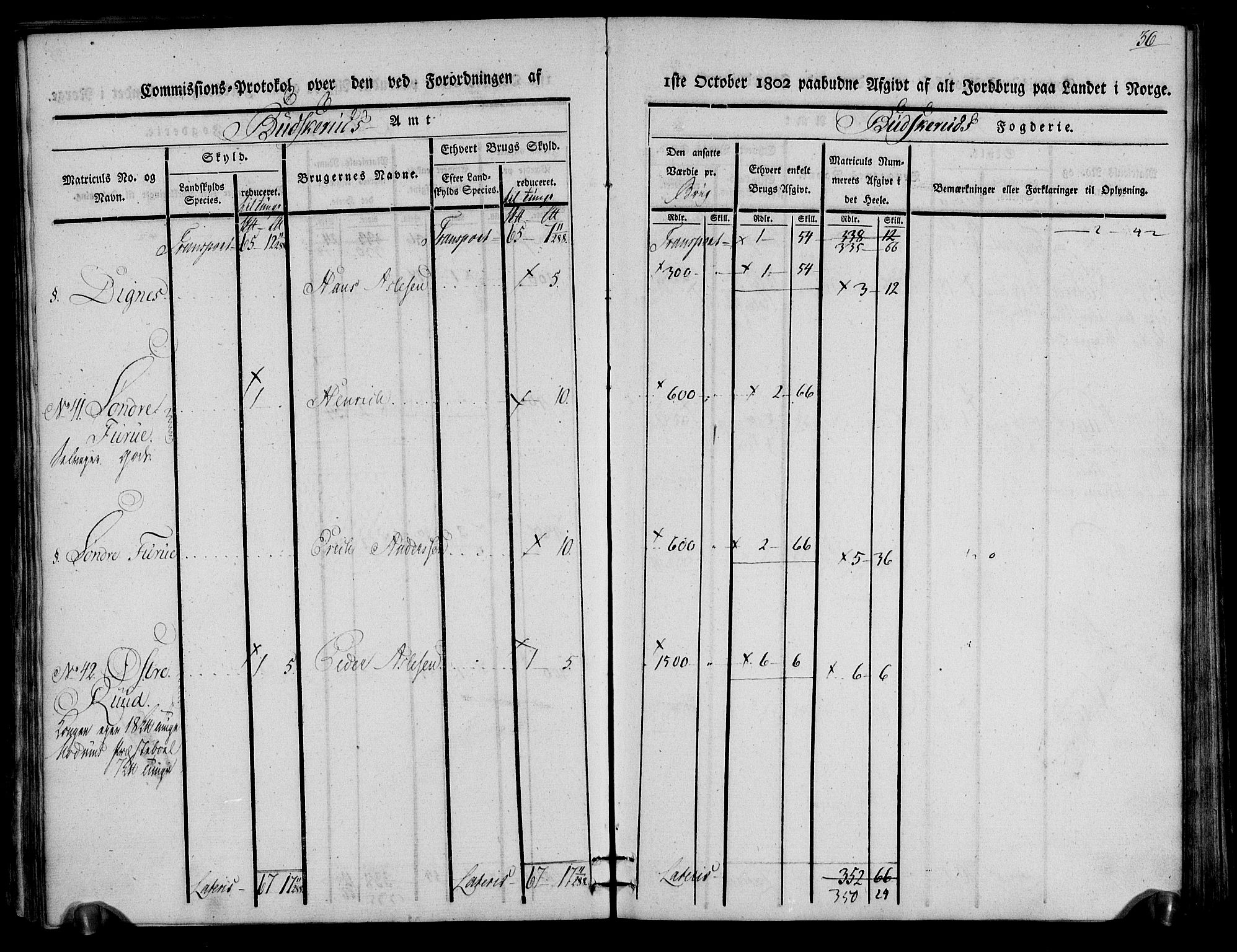 Rentekammeret inntil 1814, Realistisk ordnet avdeling, AV/RA-EA-4070/N/Ne/Nea/L0059: Buskerud fogderi. Kommisjonsprotokoll for Modum prestegjeld, 1803, p. 36