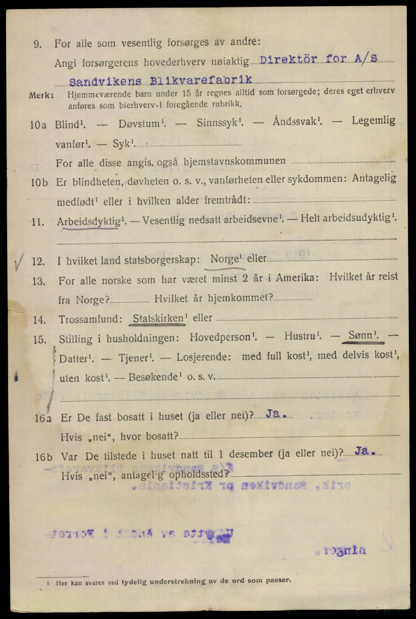 SAO, 1920 census for Kristiania, 1920, p. 432678