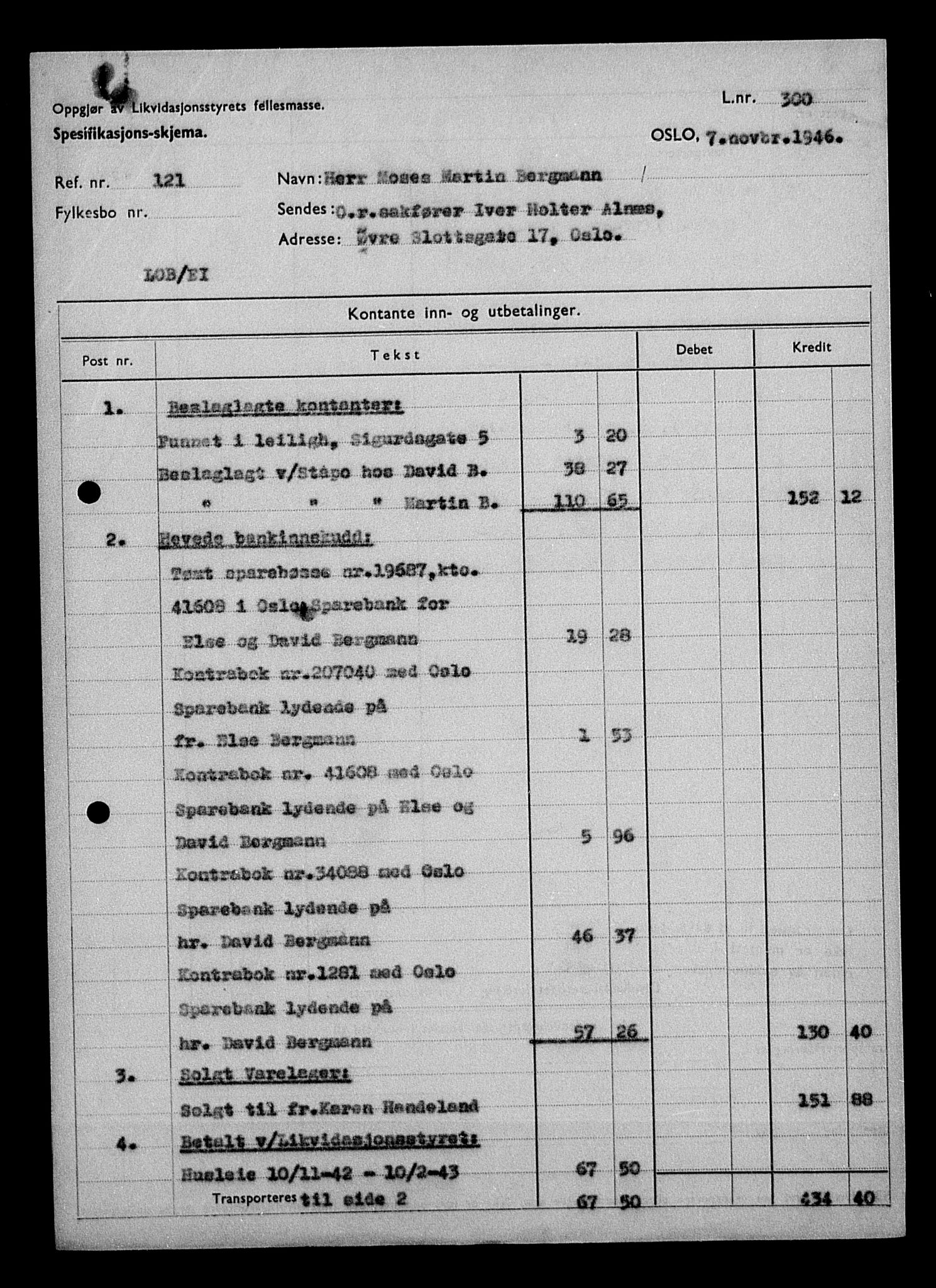 Justisdepartementet, Tilbakeføringskontoret for inndratte formuer, AV/RA-S-1564/H/Hc/Hcc/L0921: --, 1945-1947, p. 69