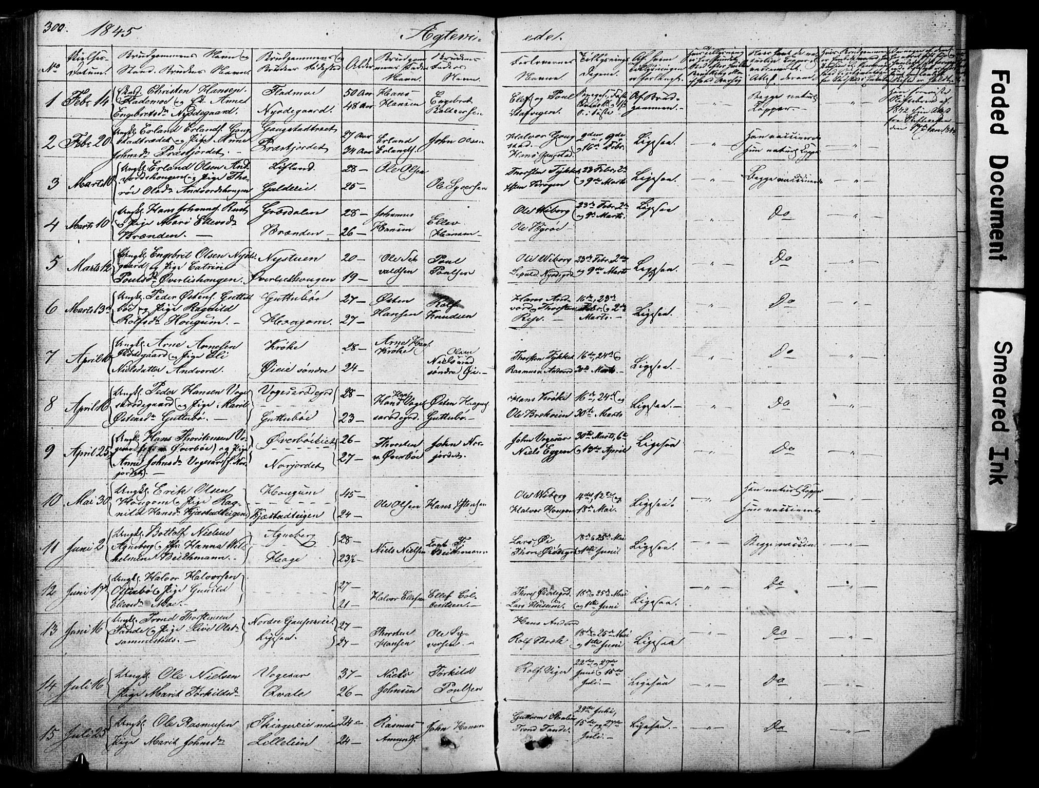 Lom prestekontor, SAH/PREST-070/L/L0012: Parish register (copy) no. 12, 1845-1873, p. 300-301