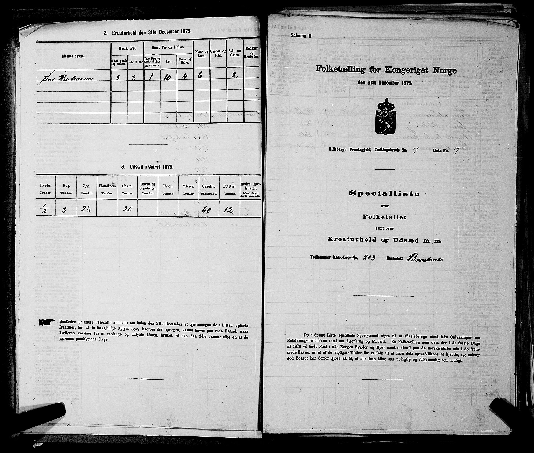RA, 1875 census for 0125P Eidsberg, 1875, p. 1367