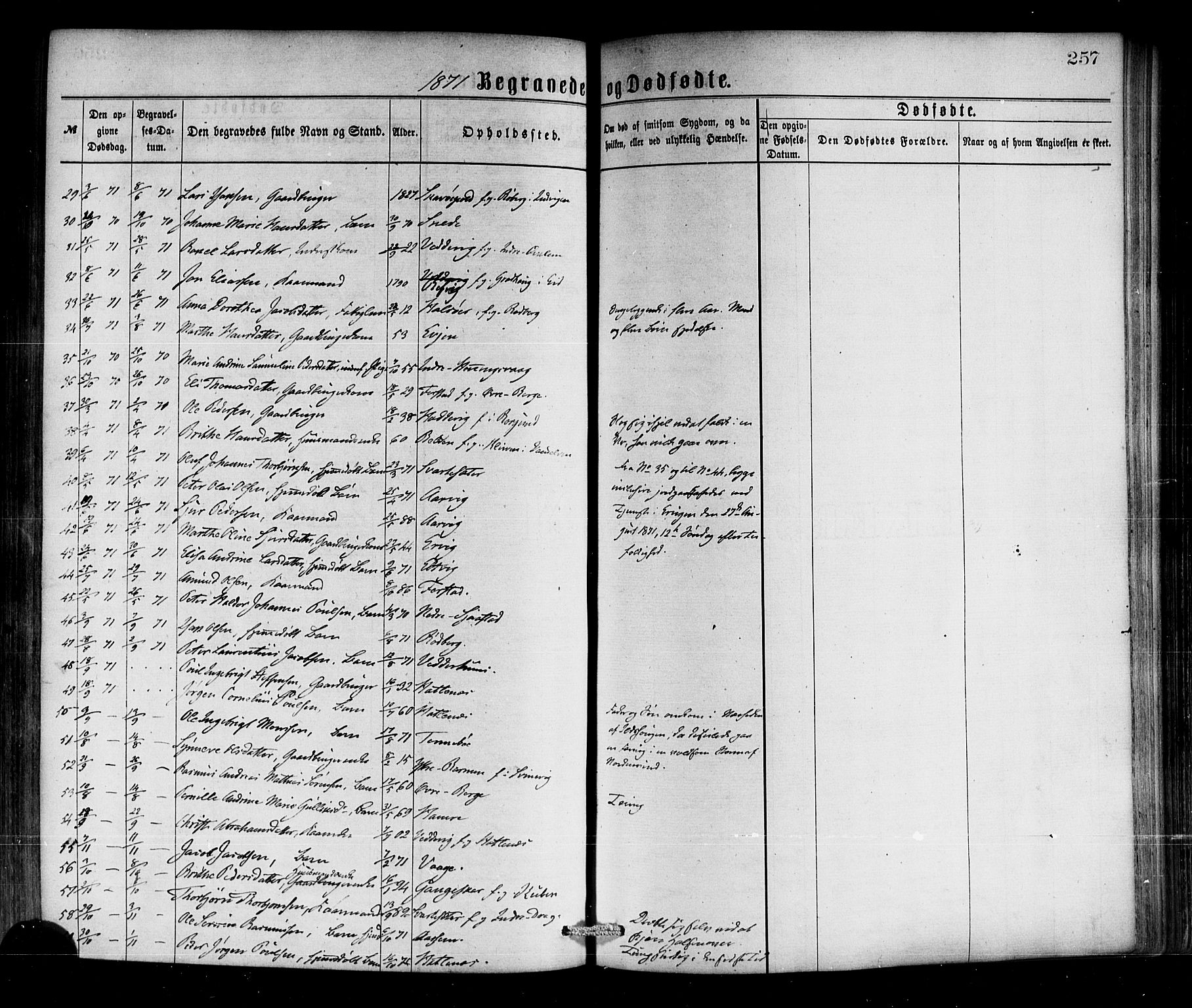 Selje sokneprestembete, SAB/A-99938/H/Ha/Haa/Haaa: Parish register (official) no. A 12, 1870-1880, p. 257